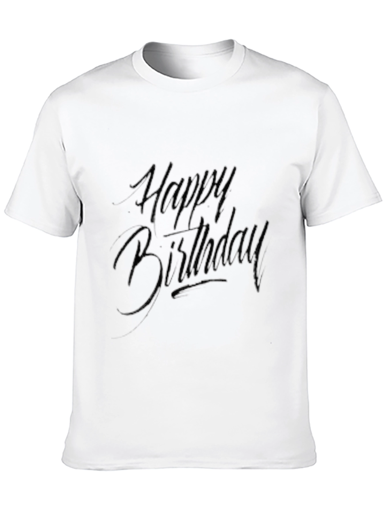 Mens Black Happy Birthday Graphic Tee