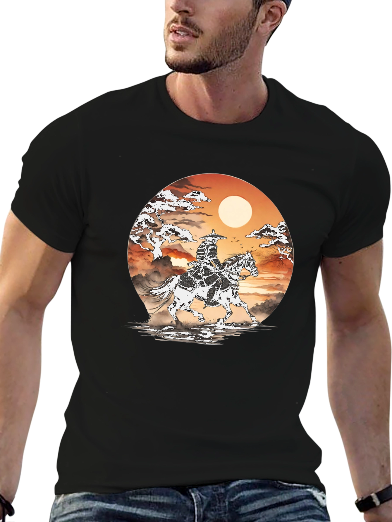 Samurai Horse Rider Graphic T-Shirt