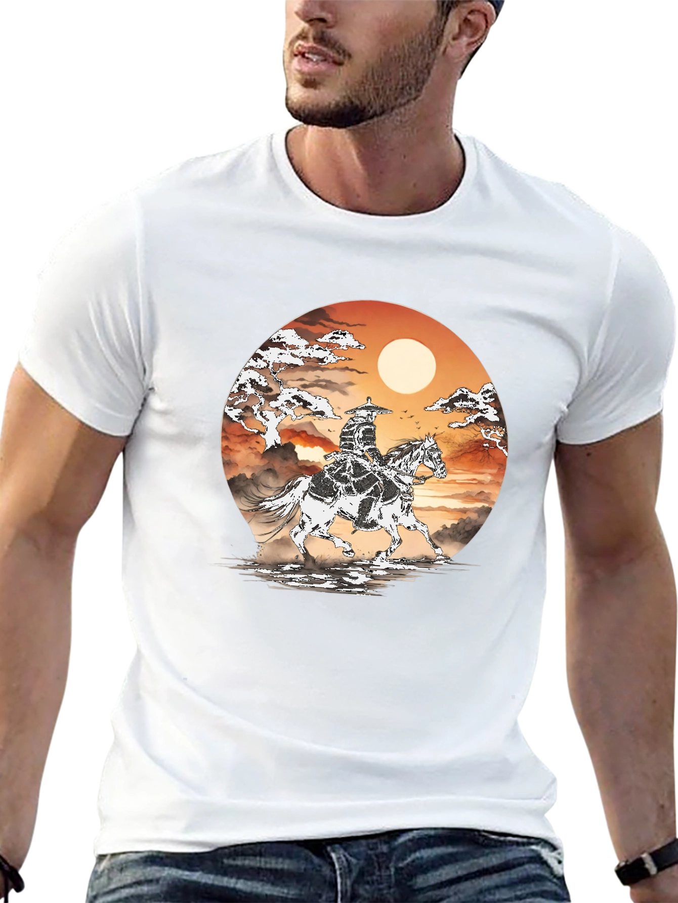Samurai Horse Rider Graphic T-Shirt
