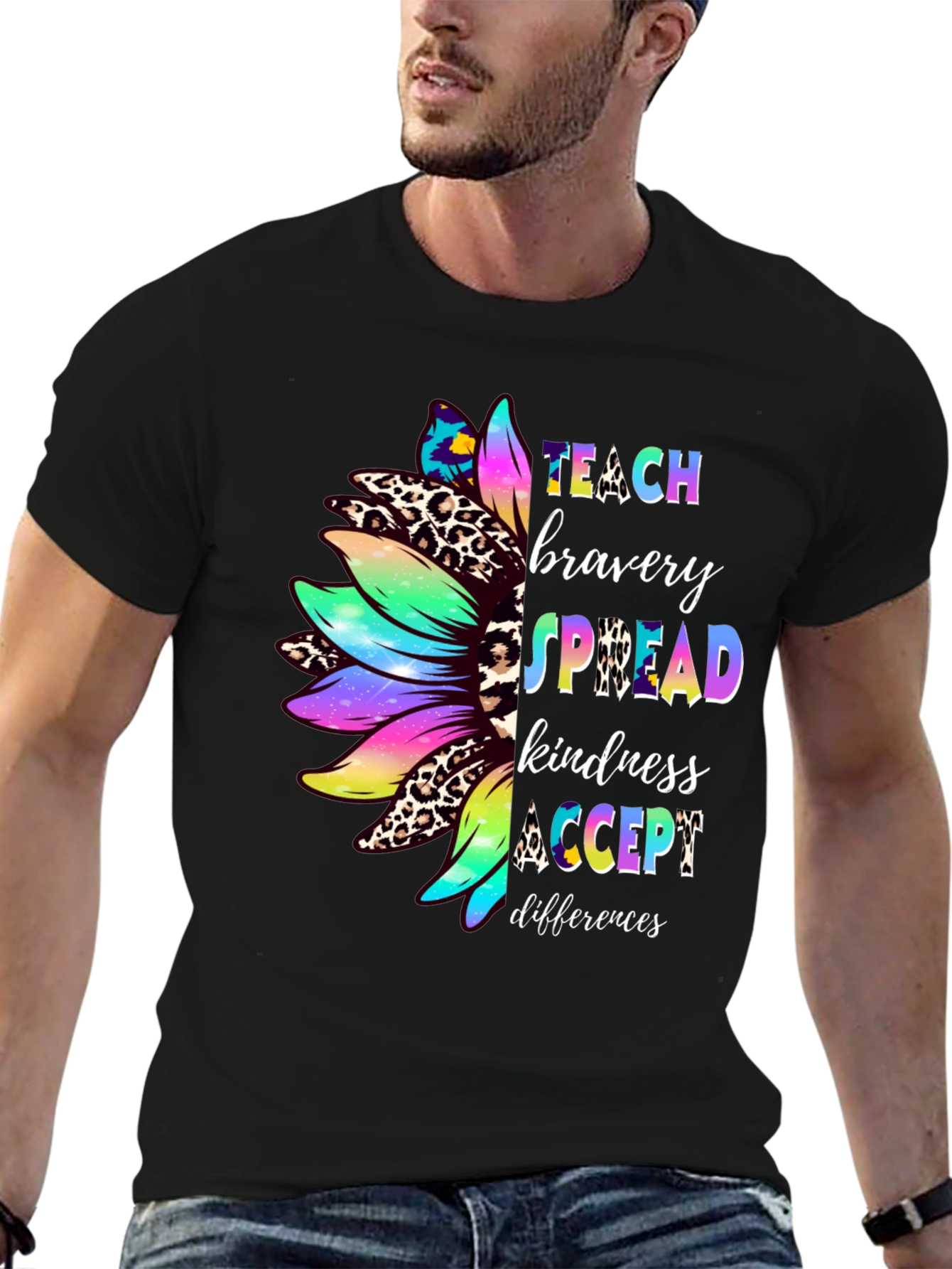 Teach Bravery Sunflower Graphic Tee