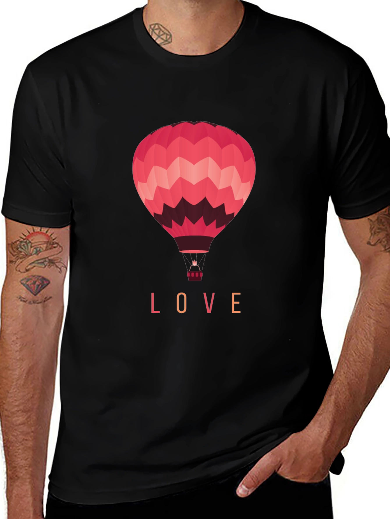 Love Hot Air Balloon Graphic Tee