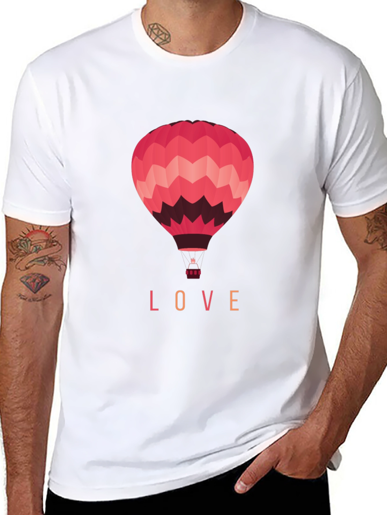 Love Hot Air Balloon Graphic Tee