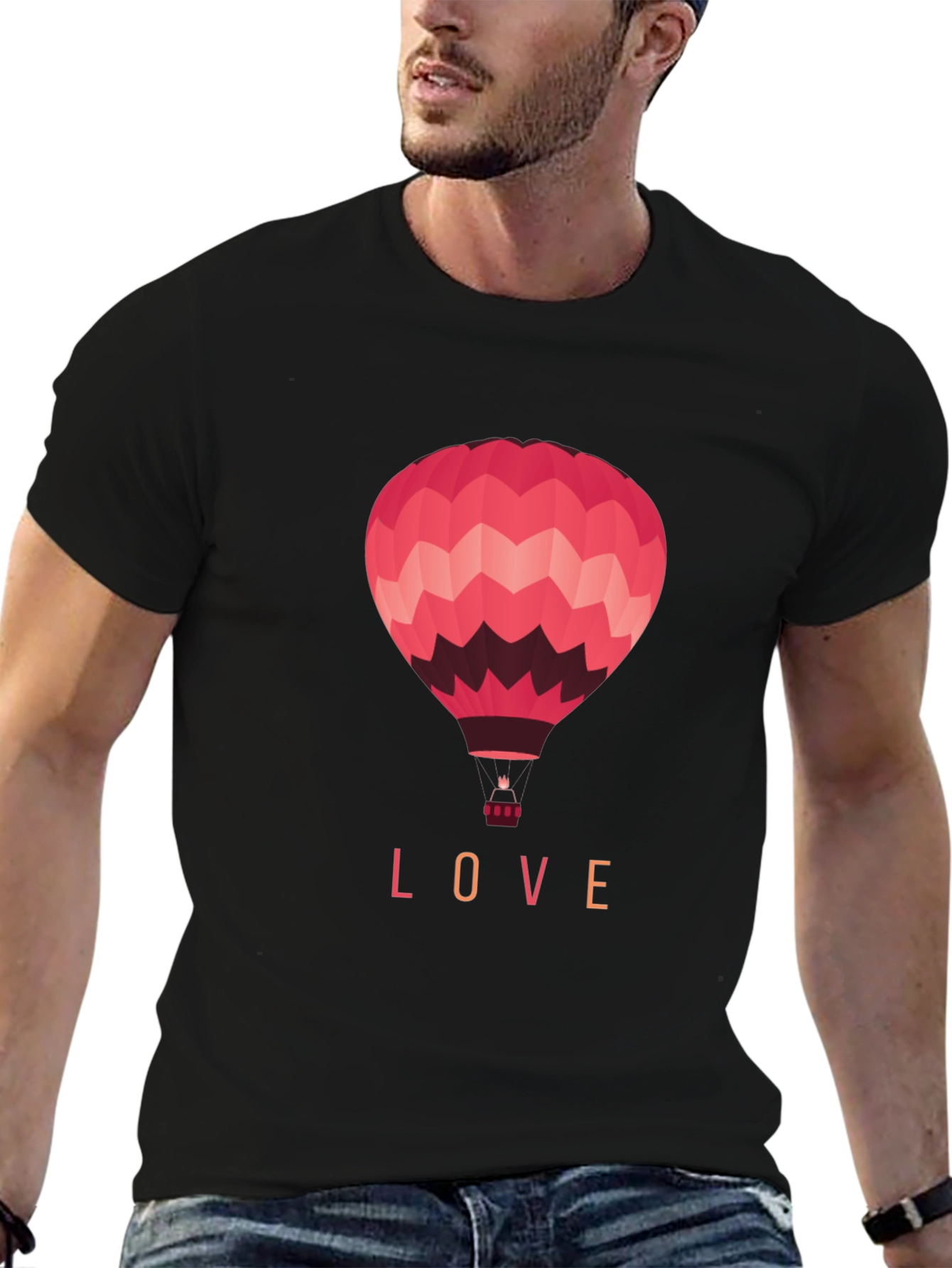 Love Hot Air Balloon Graphic Tee