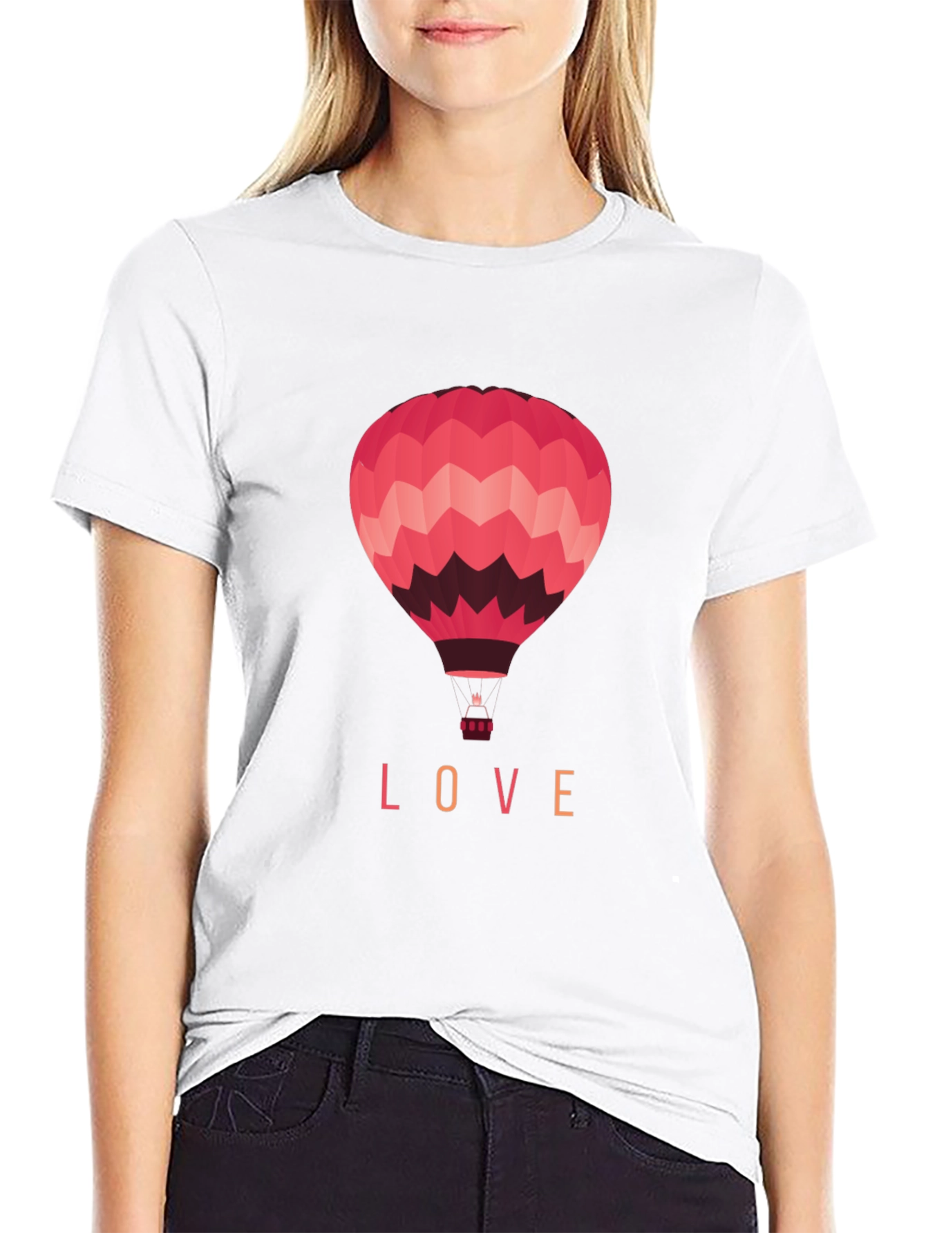 Love Hot Air Balloon Graphic Tee