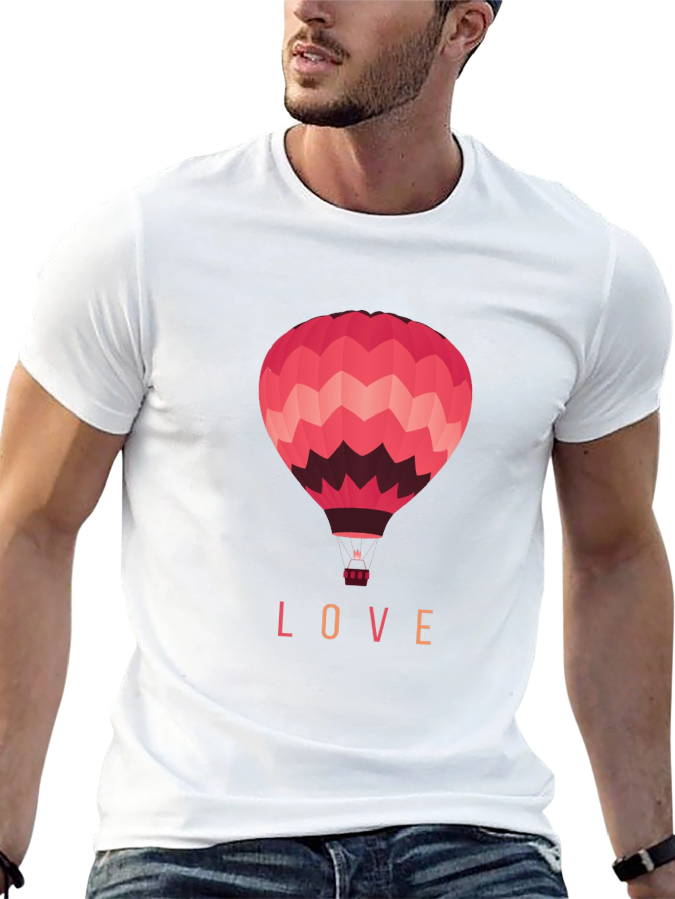 Love Hot Air Balloon Graphic Tee