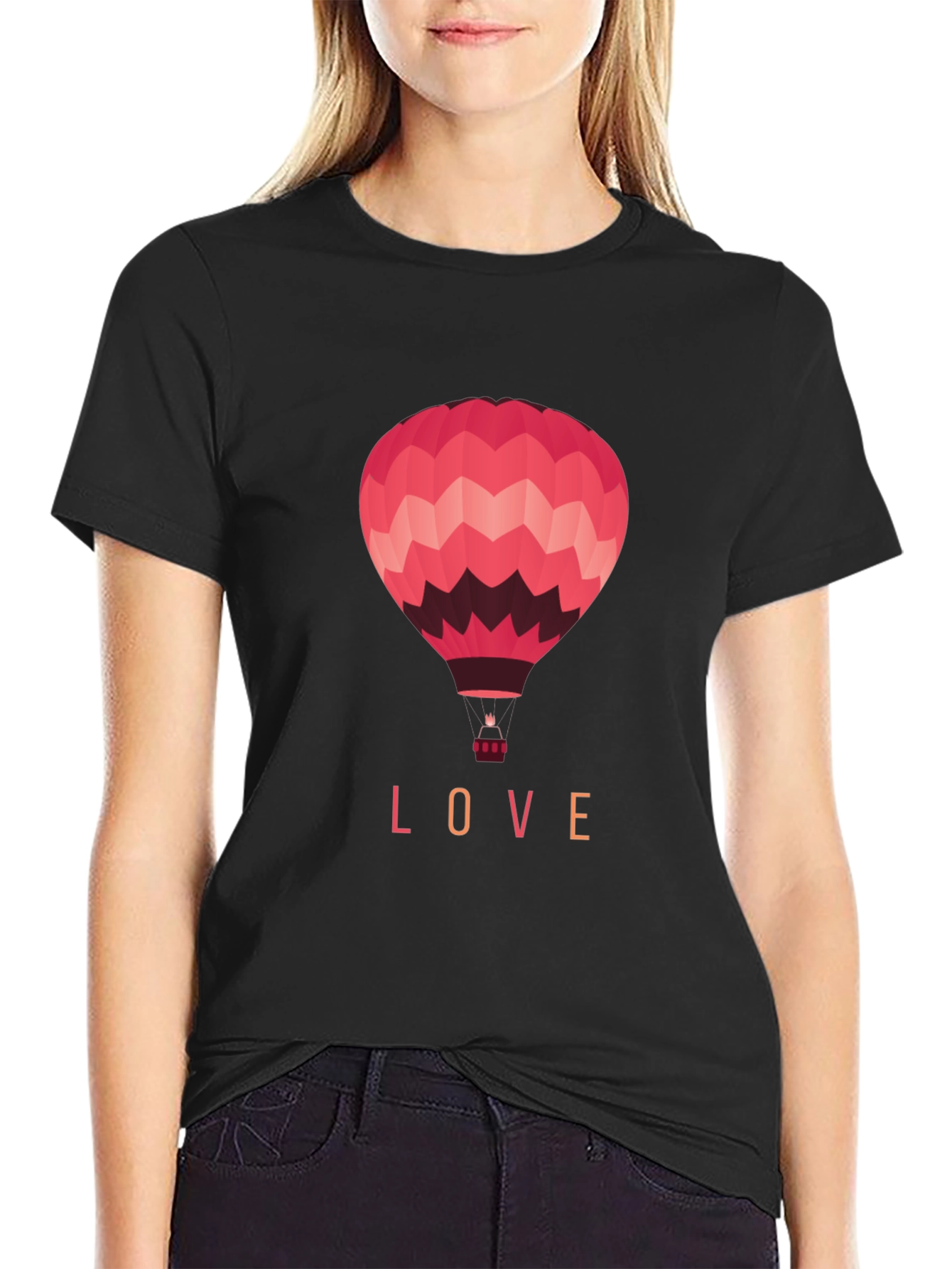 Love Hot Air Balloon Graphic Tee