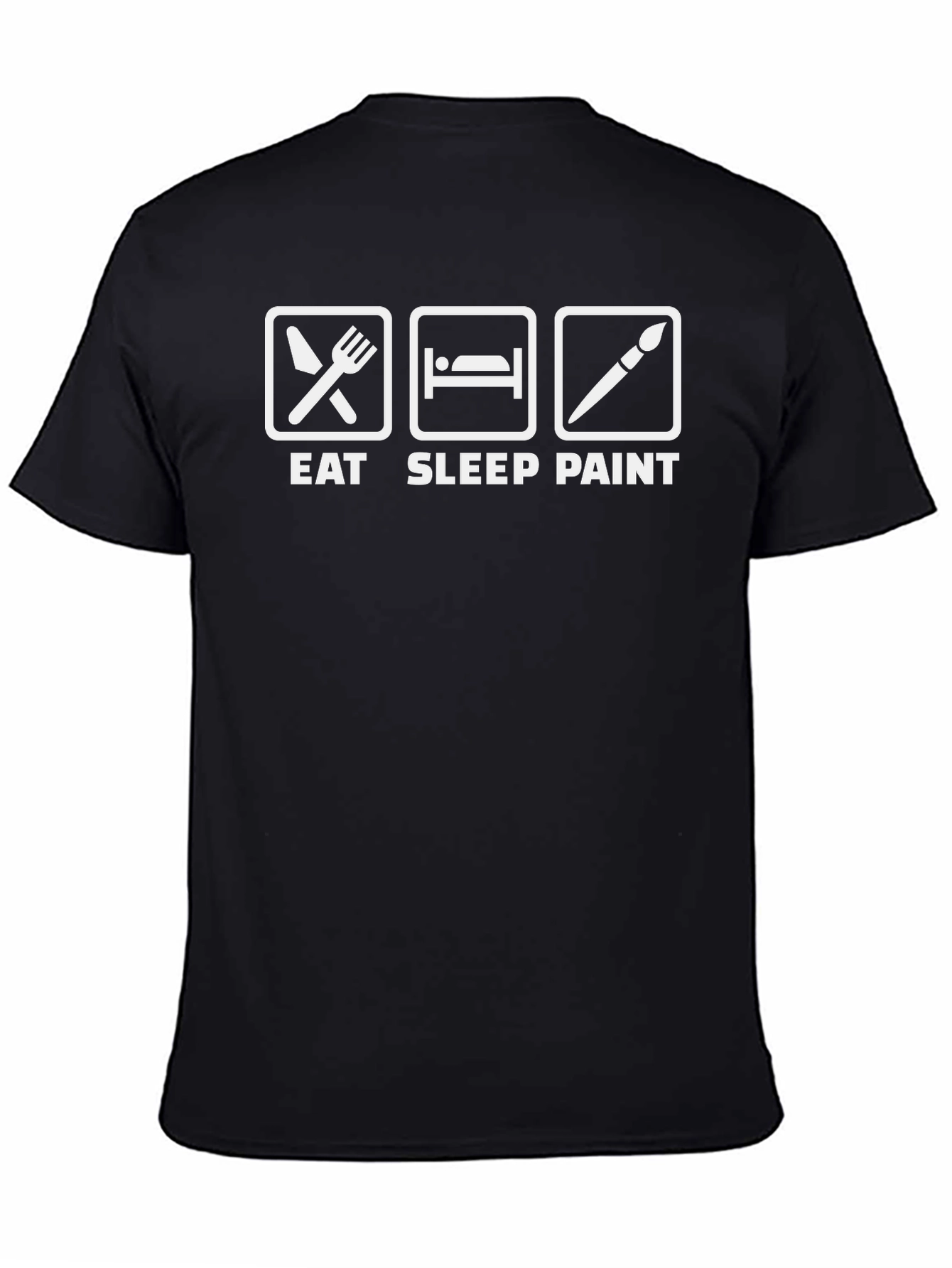 Eat Sleep Paint Black Graphic Tee