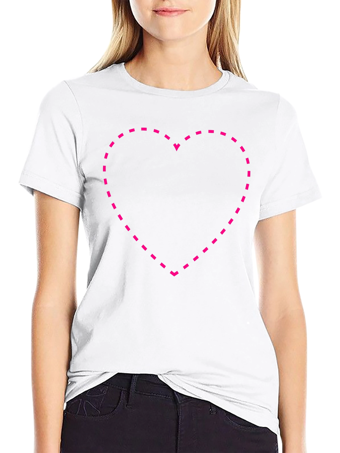 Dotted Heart Tee - Stylish Graphic T-Shirt