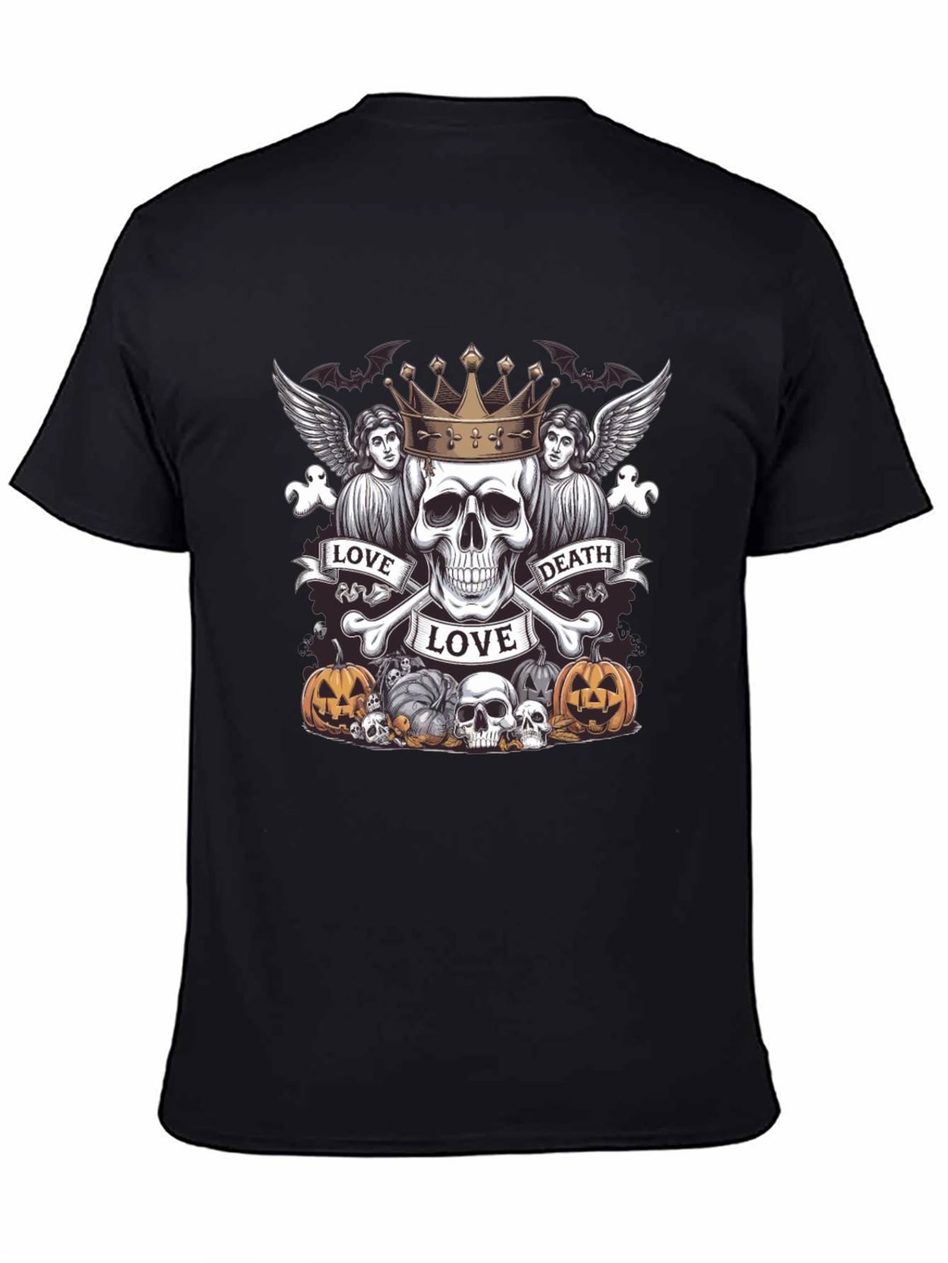 Love Death Skull Crown Halloween T-Shirt