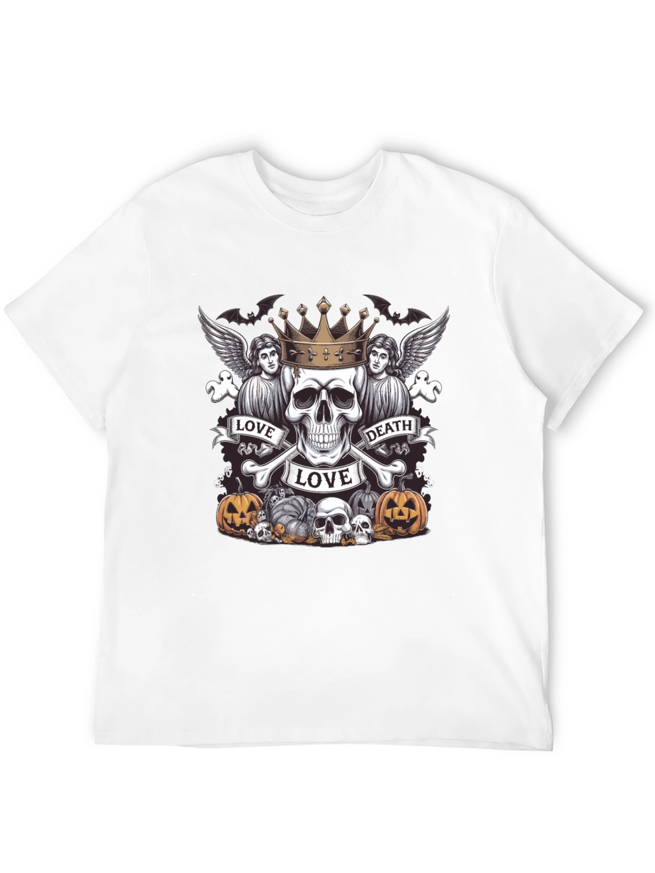 Love Death Skull Crown Halloween T-Shirt