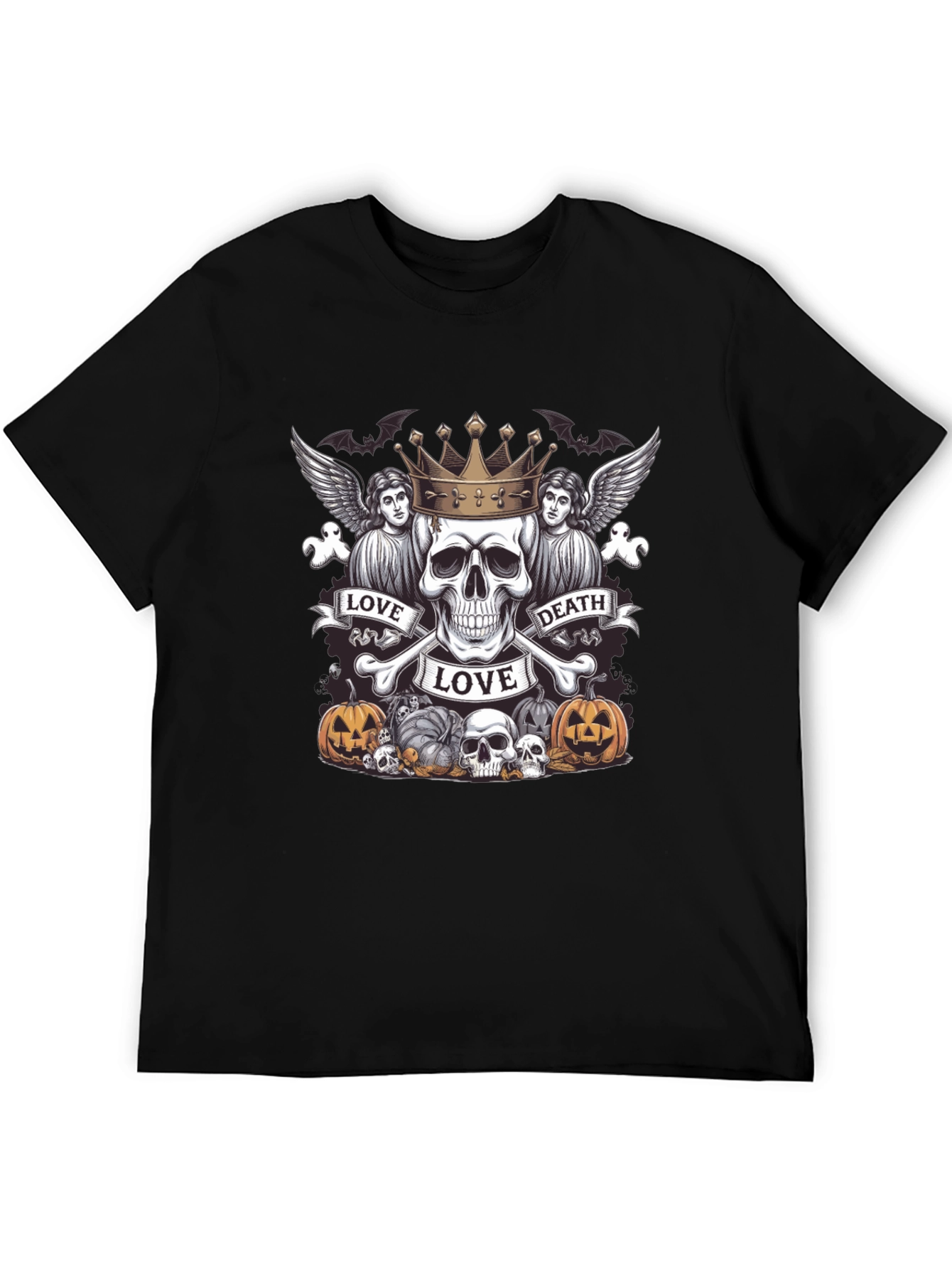 Love Death Skull Crown Halloween T-Shirt