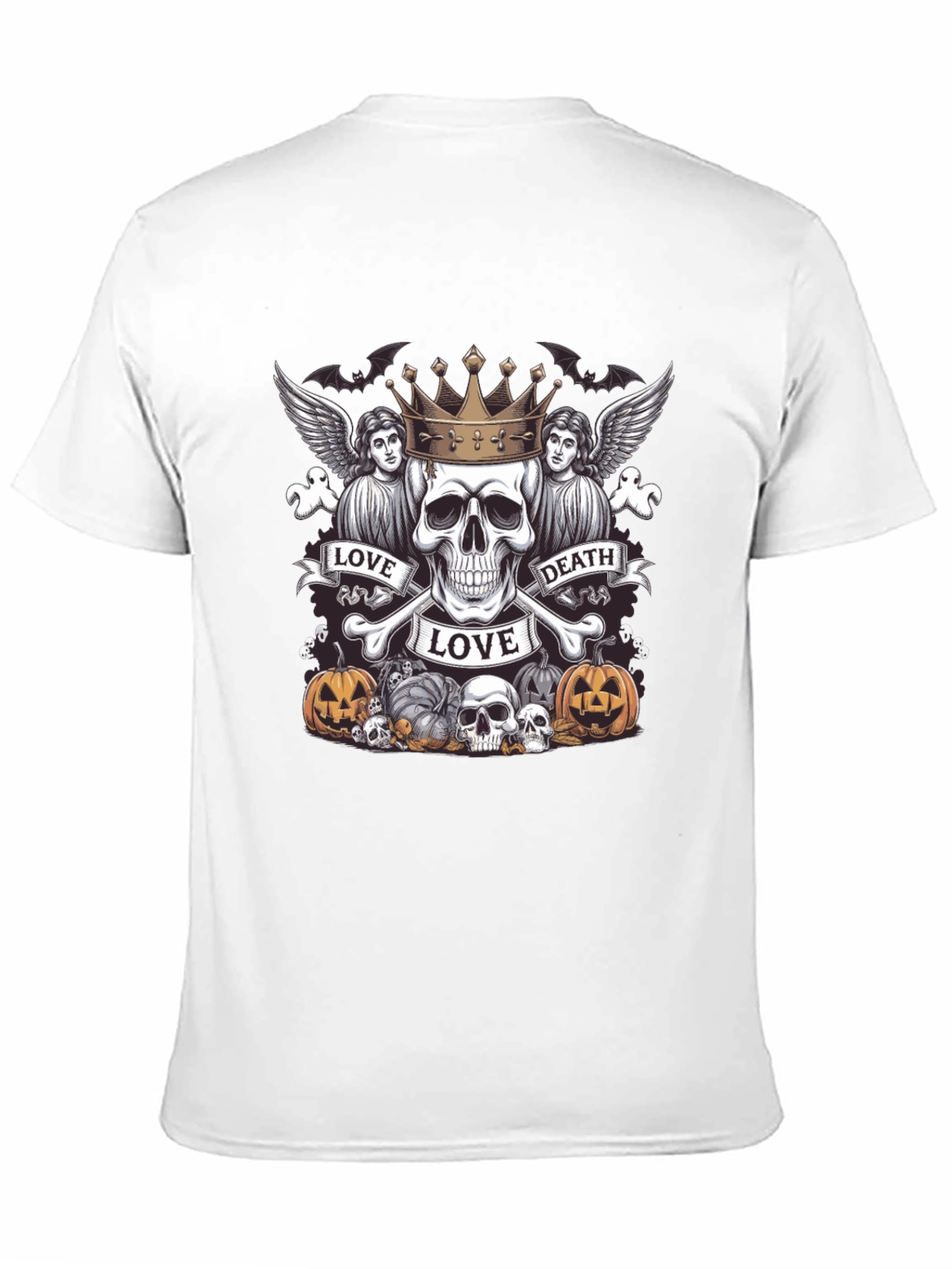 Love Death Skull Crown Halloween T-Shirt