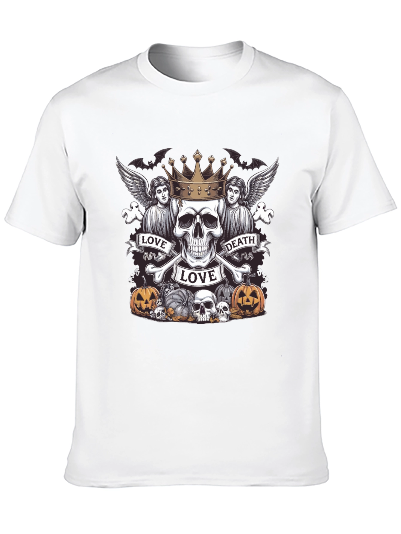 Love Death Skull Crown Halloween T-Shirt