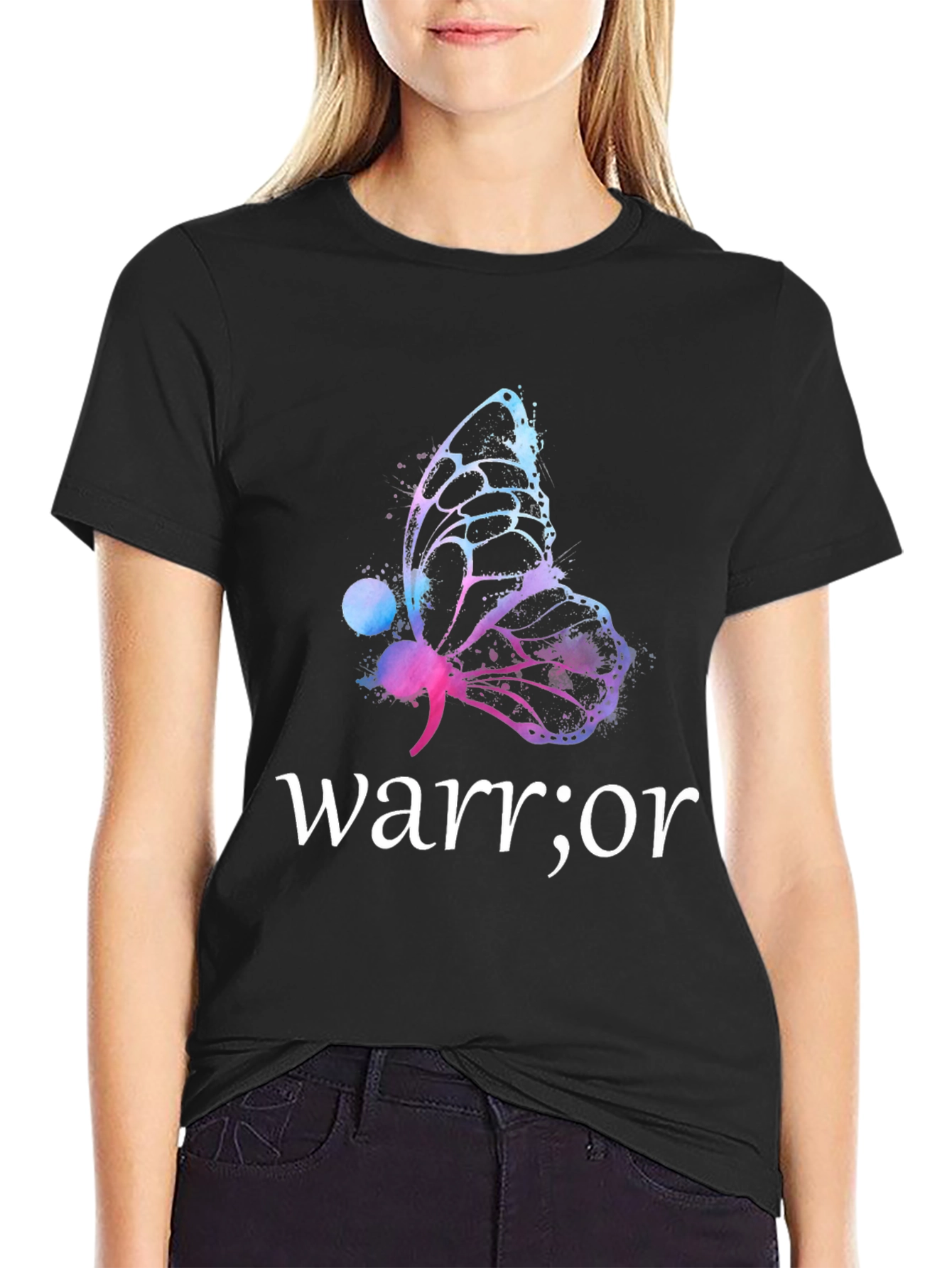Warrior Butterfly Graphic T-Shirt - Motivational Tee