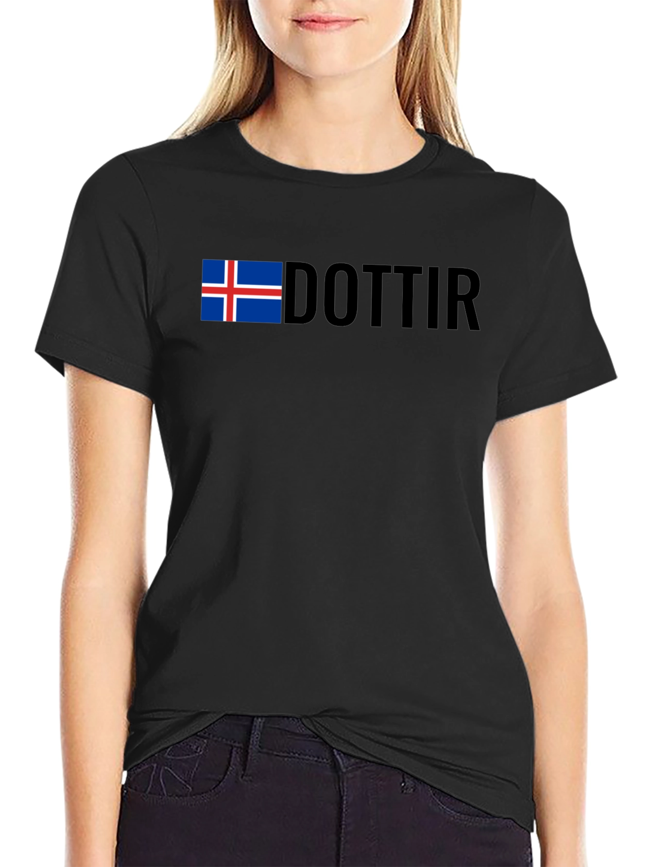 Icelandic Dottir T-Shirt - Black Pride Tee