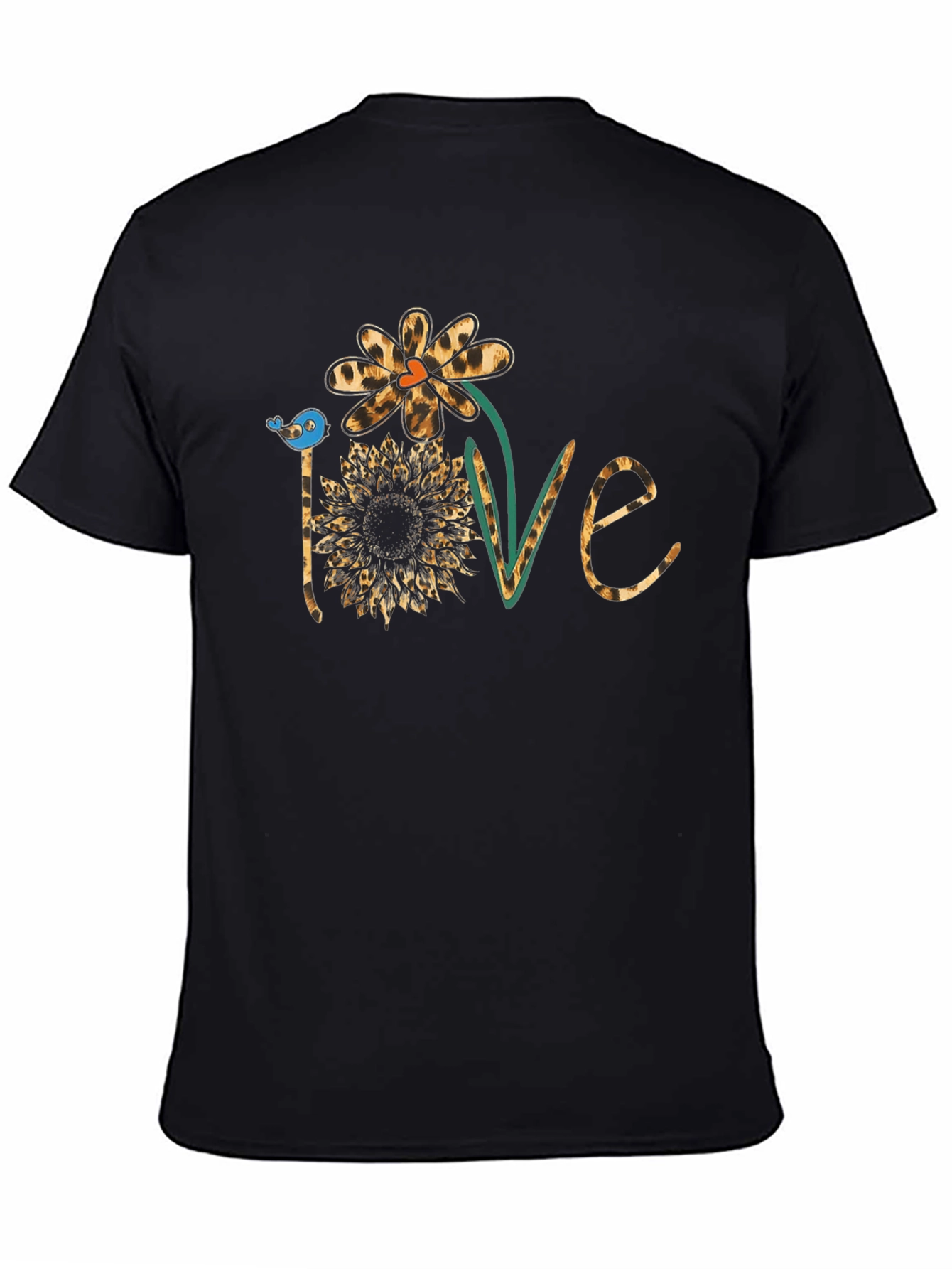 Floral Love Graphic Tee - Black
