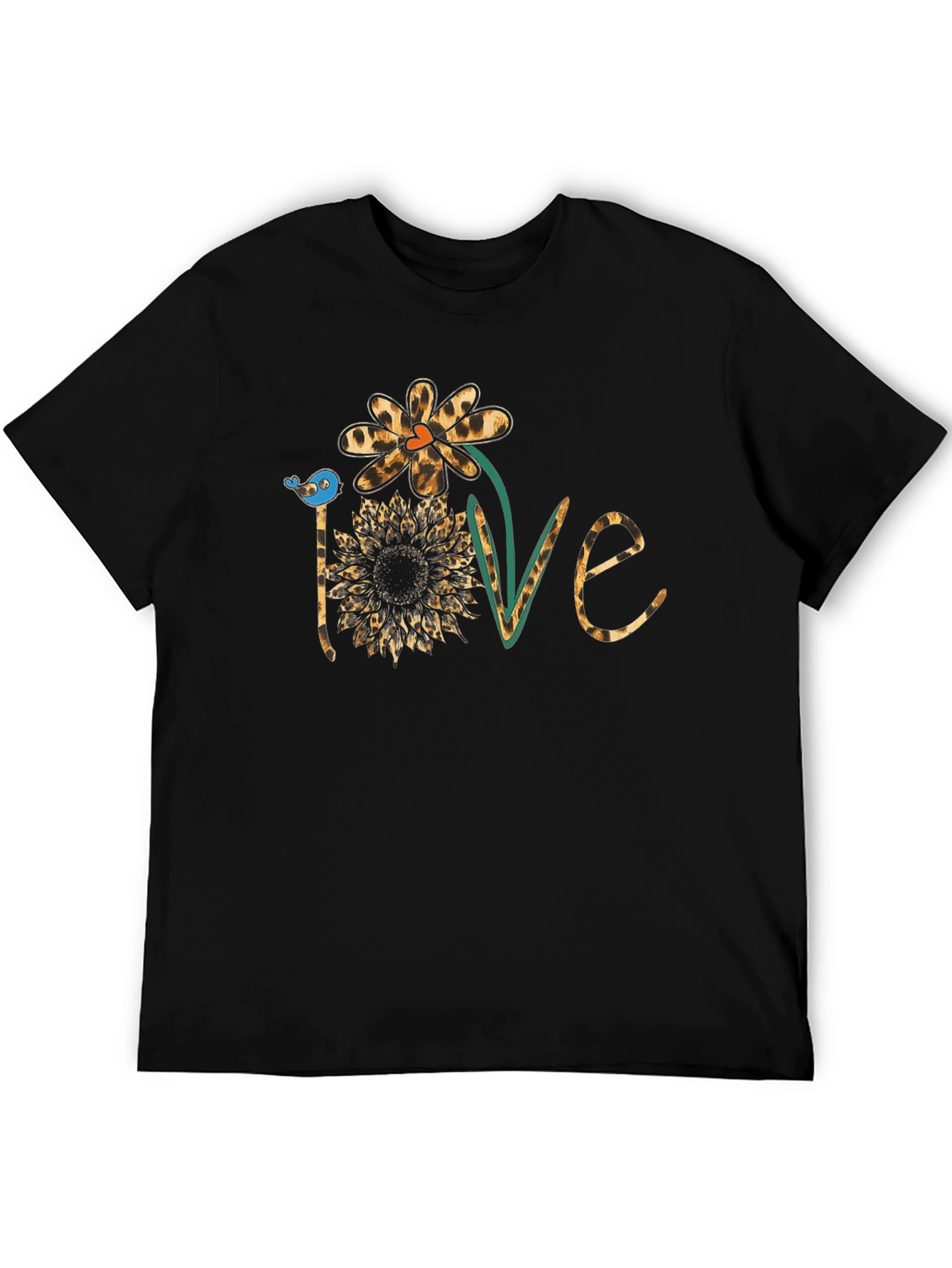 Floral Love Graphic Tee - Black