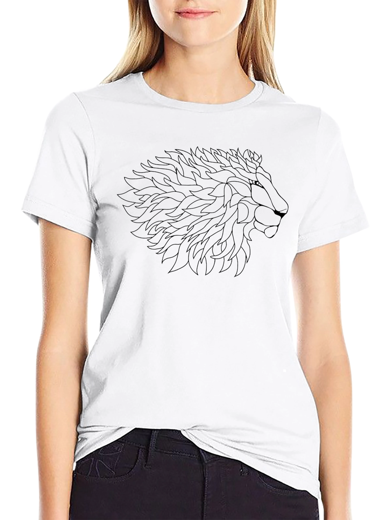 Lion Graphic Black T-Shirt - Stylish Mens Tee