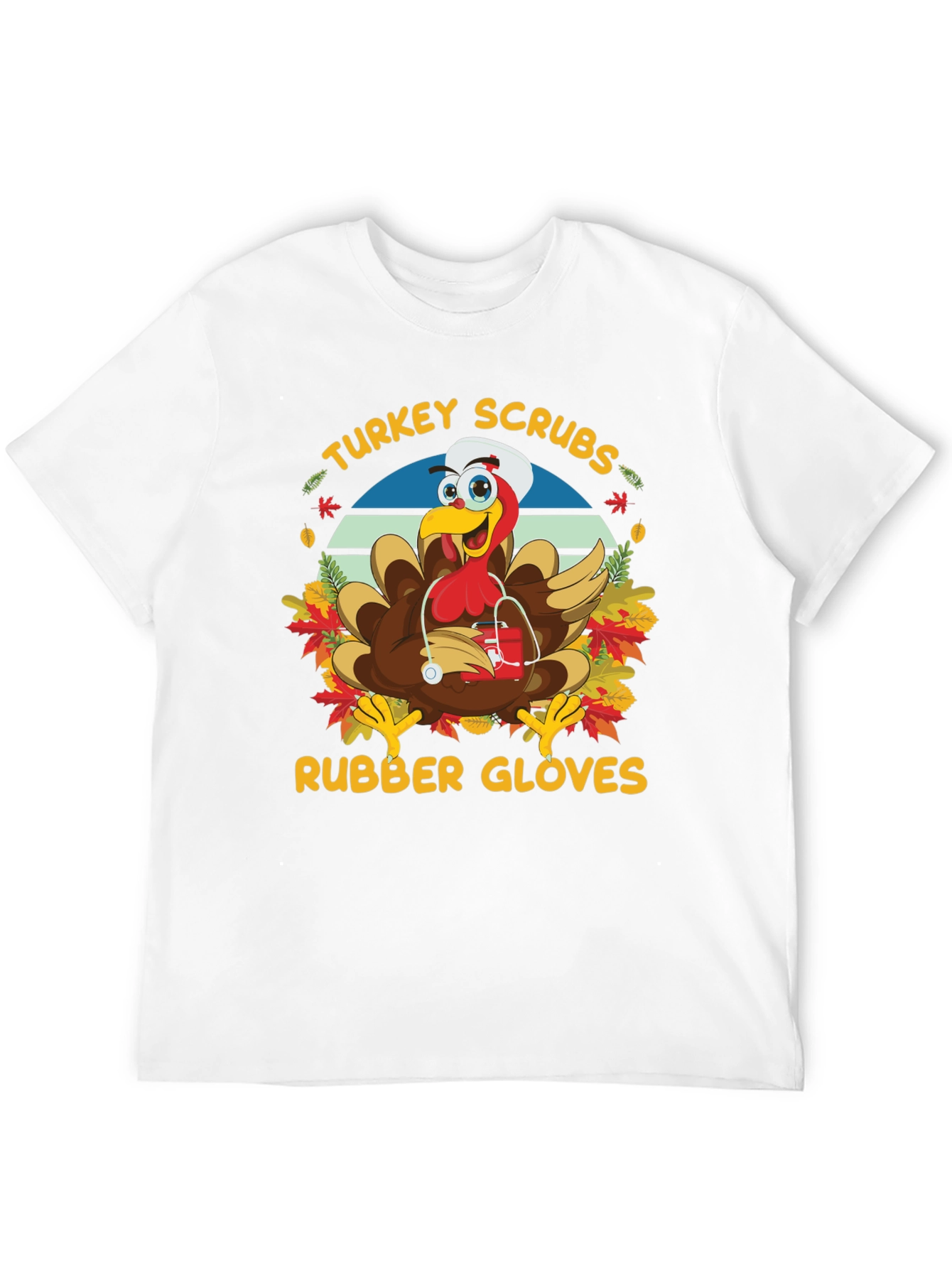 Turkey Scrubs Rubber Gloves T-Shirt