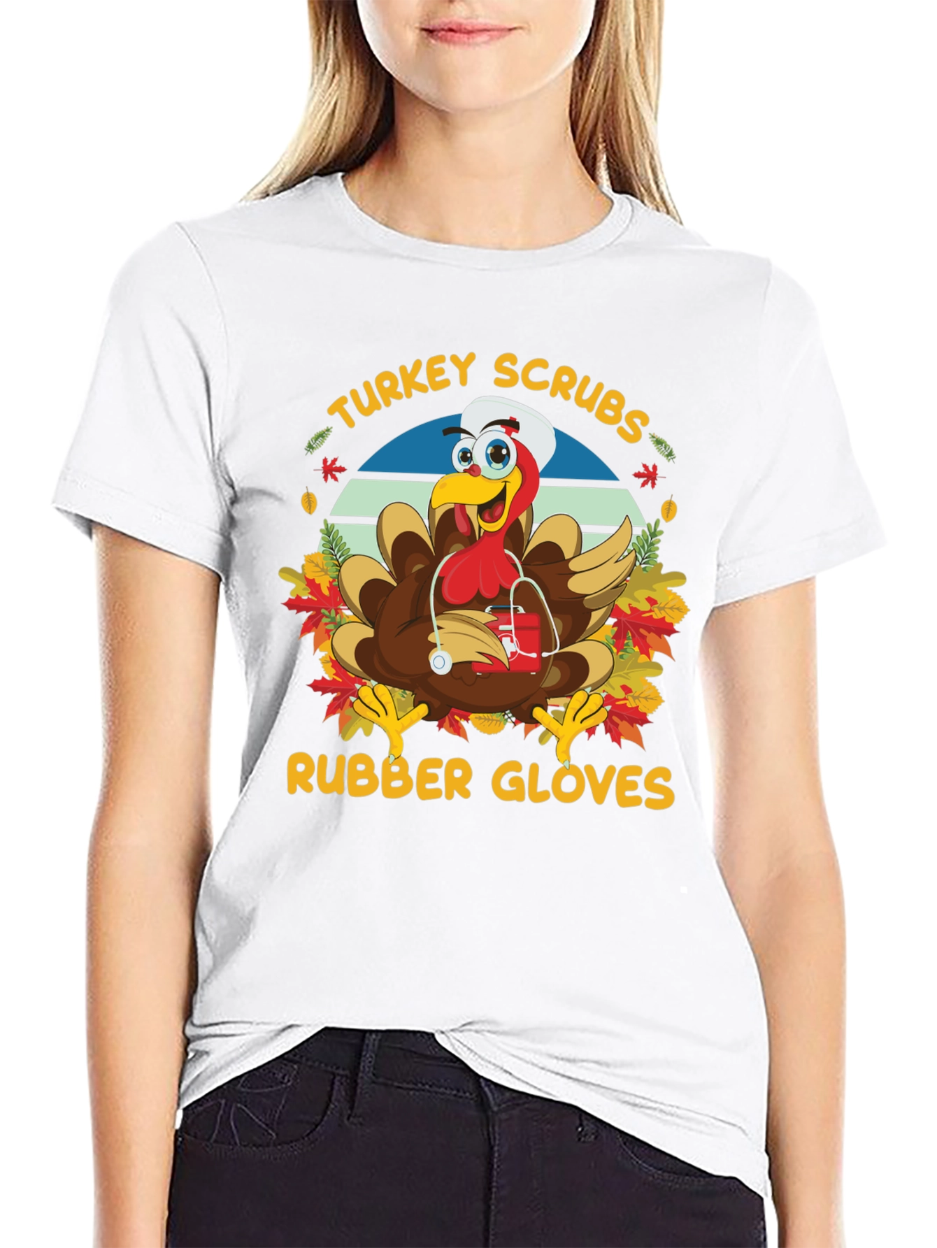 Turkey Scrubs Rubber Gloves T-Shirt