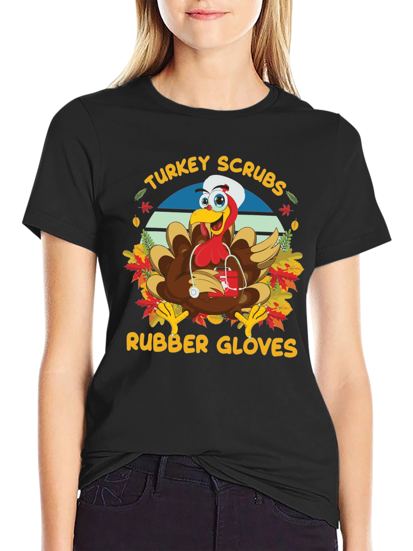 Turkey Scrubs Rubber Gloves T-Shirt