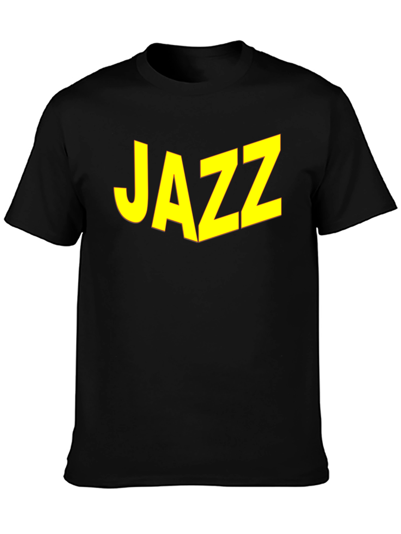 JAZZ Graphic Tee - Bold Yellow Print on Black