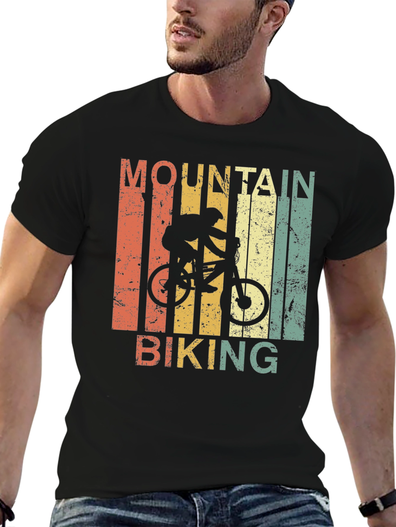 Mountain Biking Retro T-Shirt
