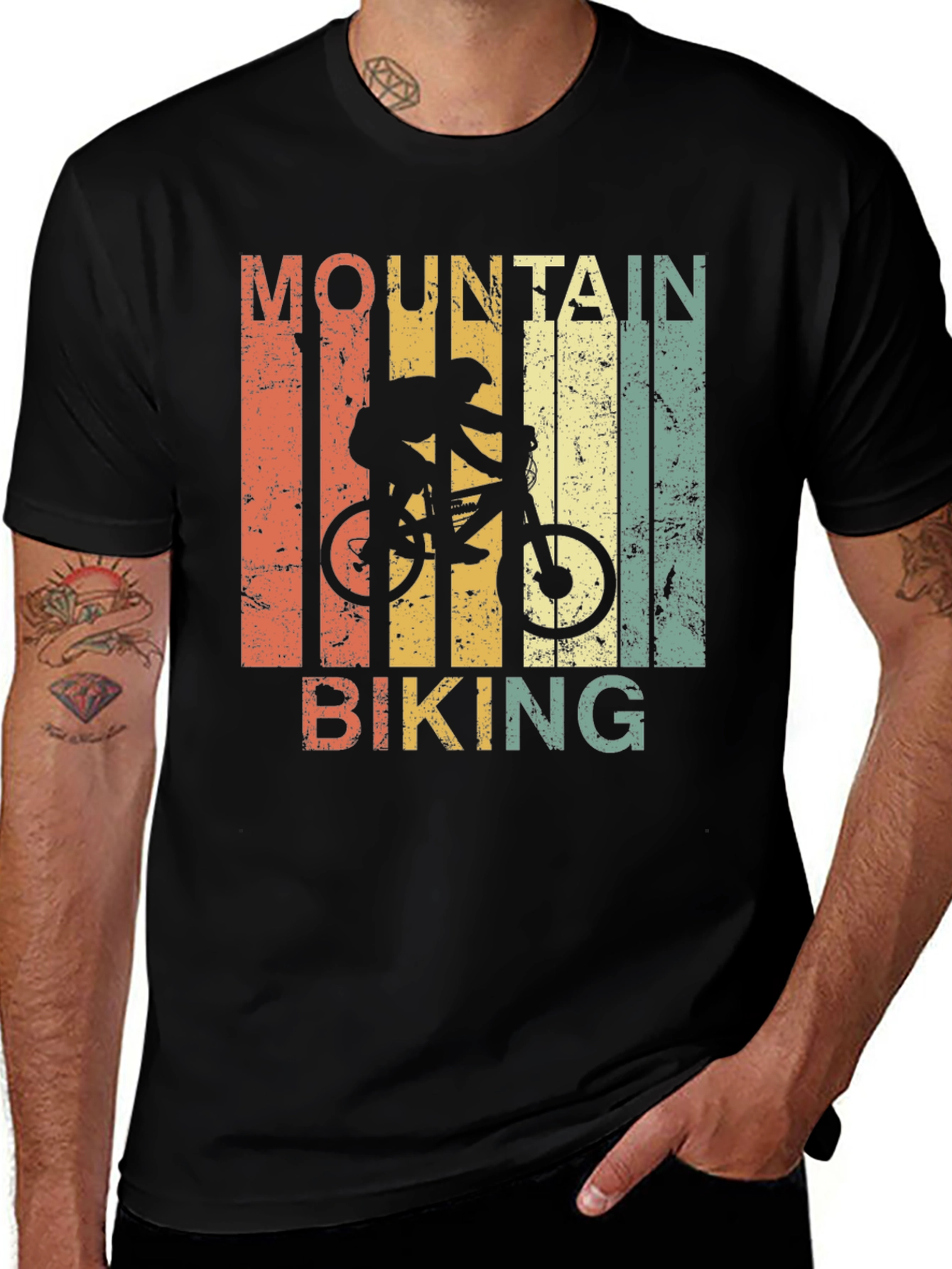 Mountain Biking Retro T-Shirt