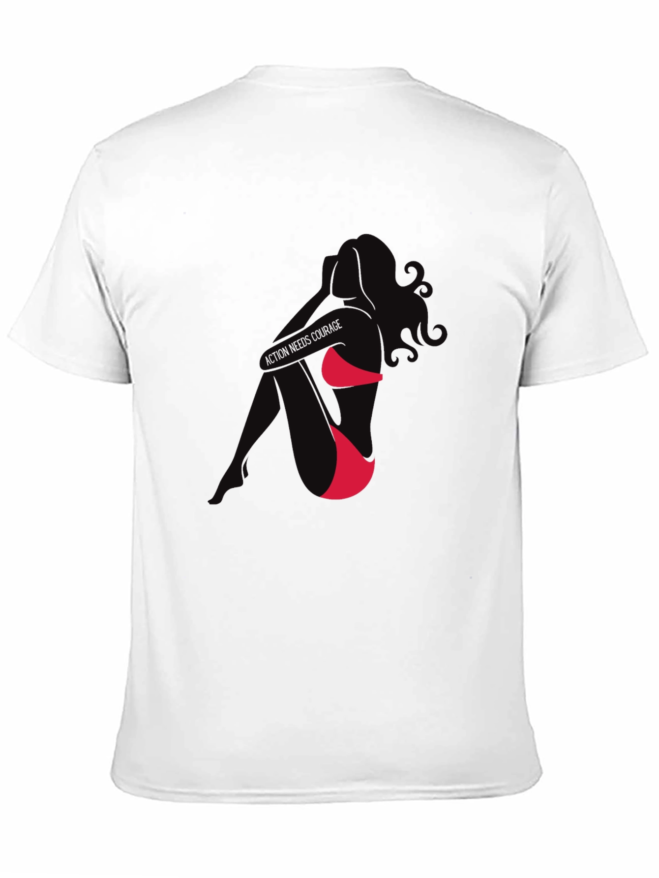 Action Needs Courage Graphic T-Shirt - Black