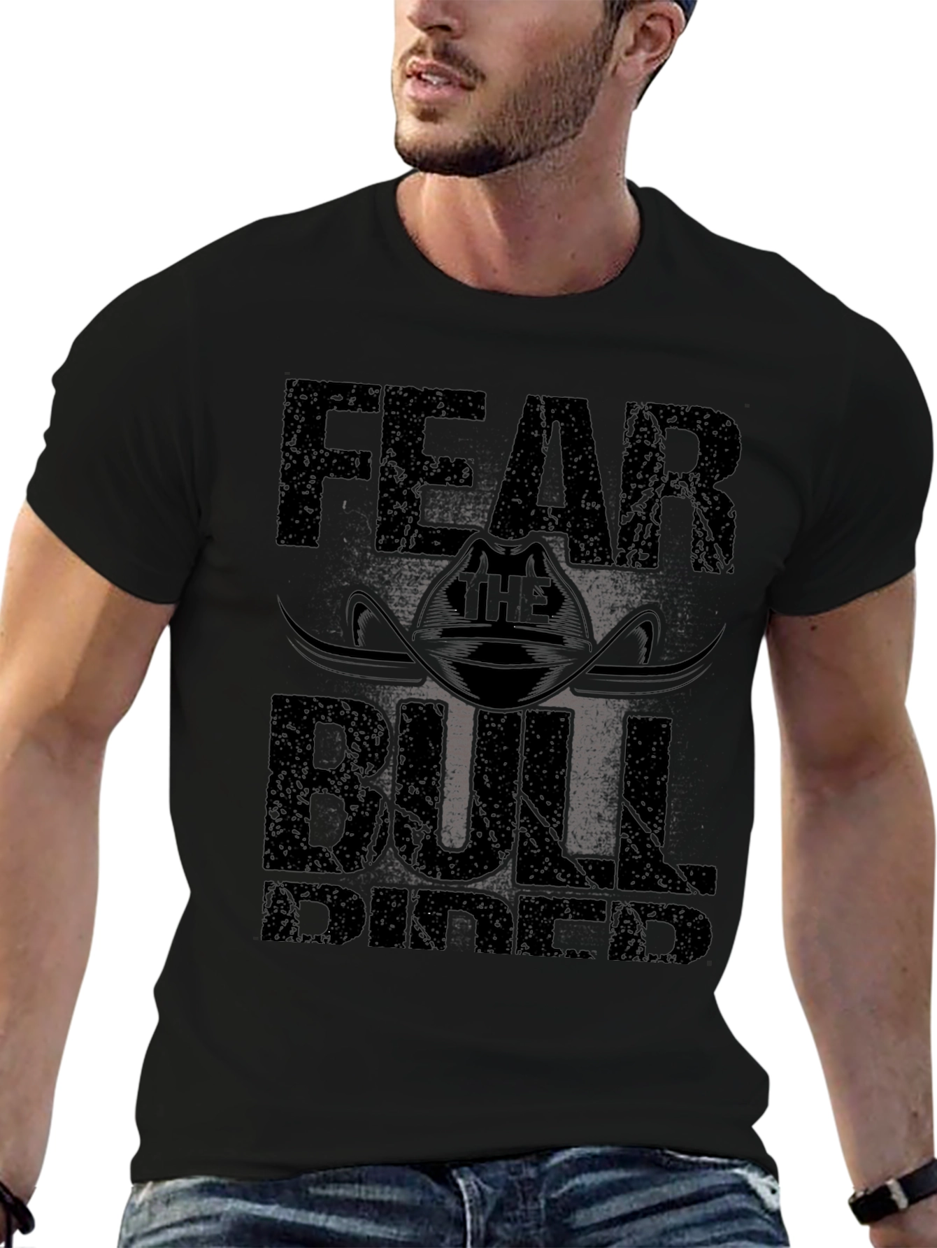 Fear the Bull Rider Black T-Shirt