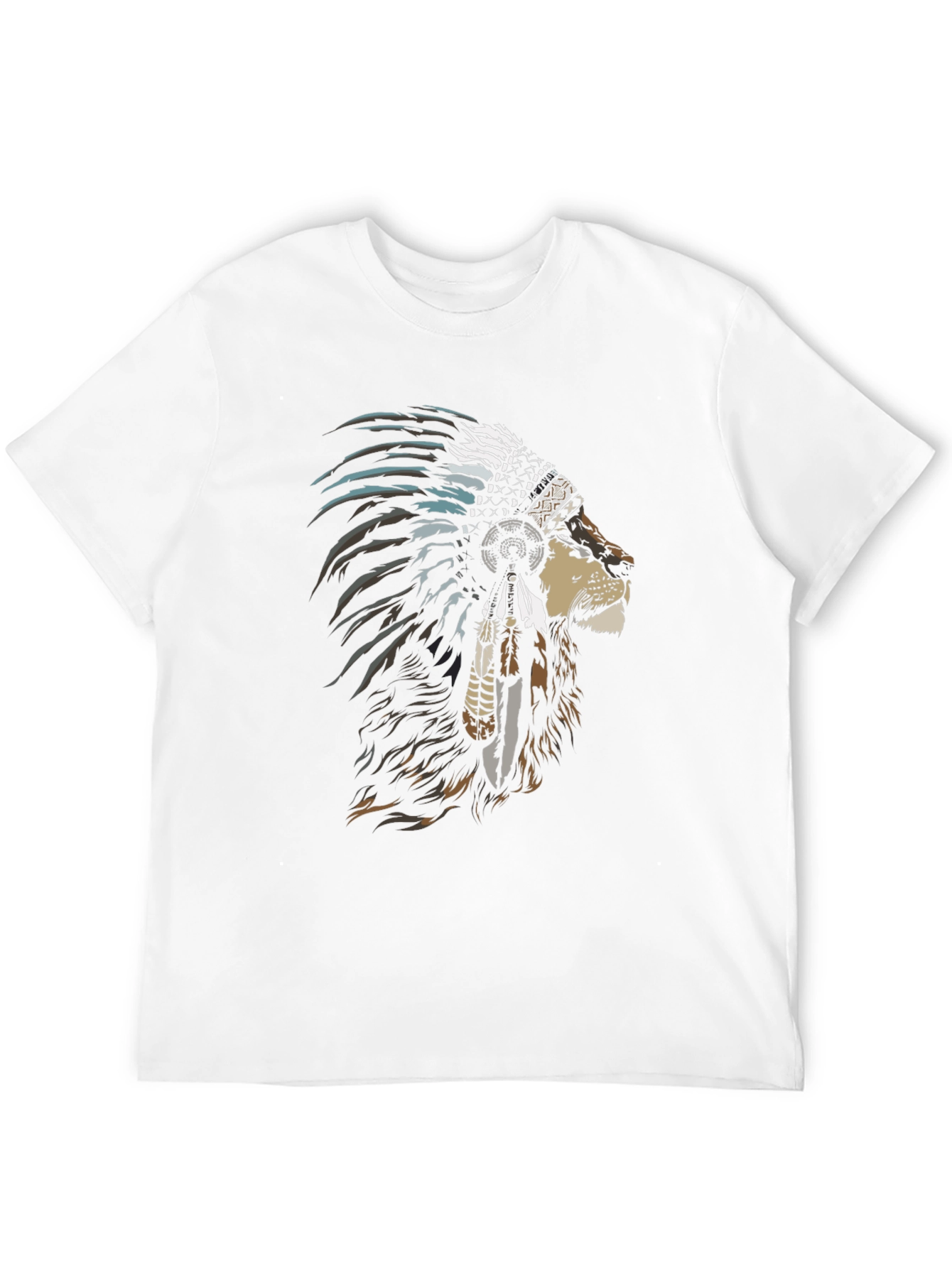 Lion Headdress Graphic Tee - Stylish & Unique