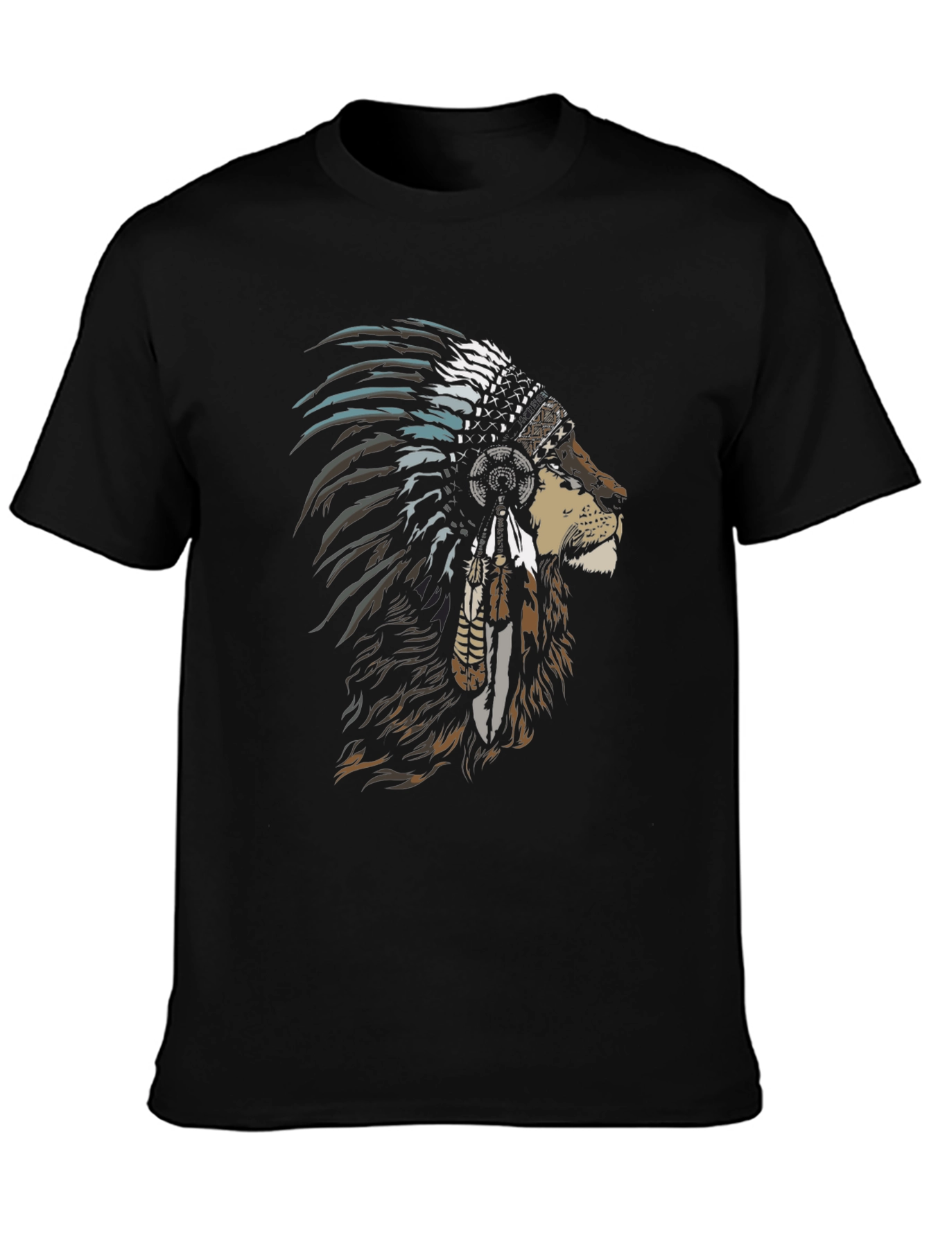 Lion Headdress Graphic Tee - Stylish & Unique