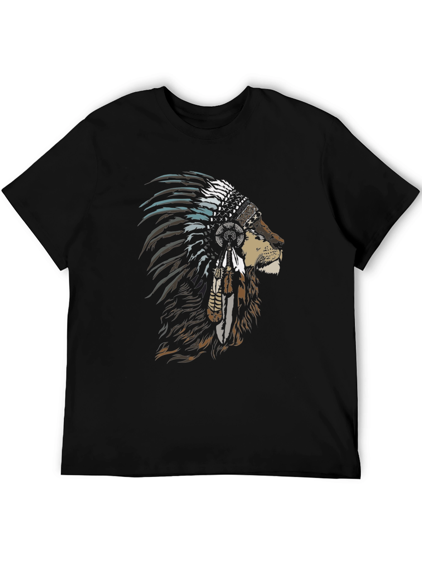Lion Headdress Graphic Tee - Stylish & Unique