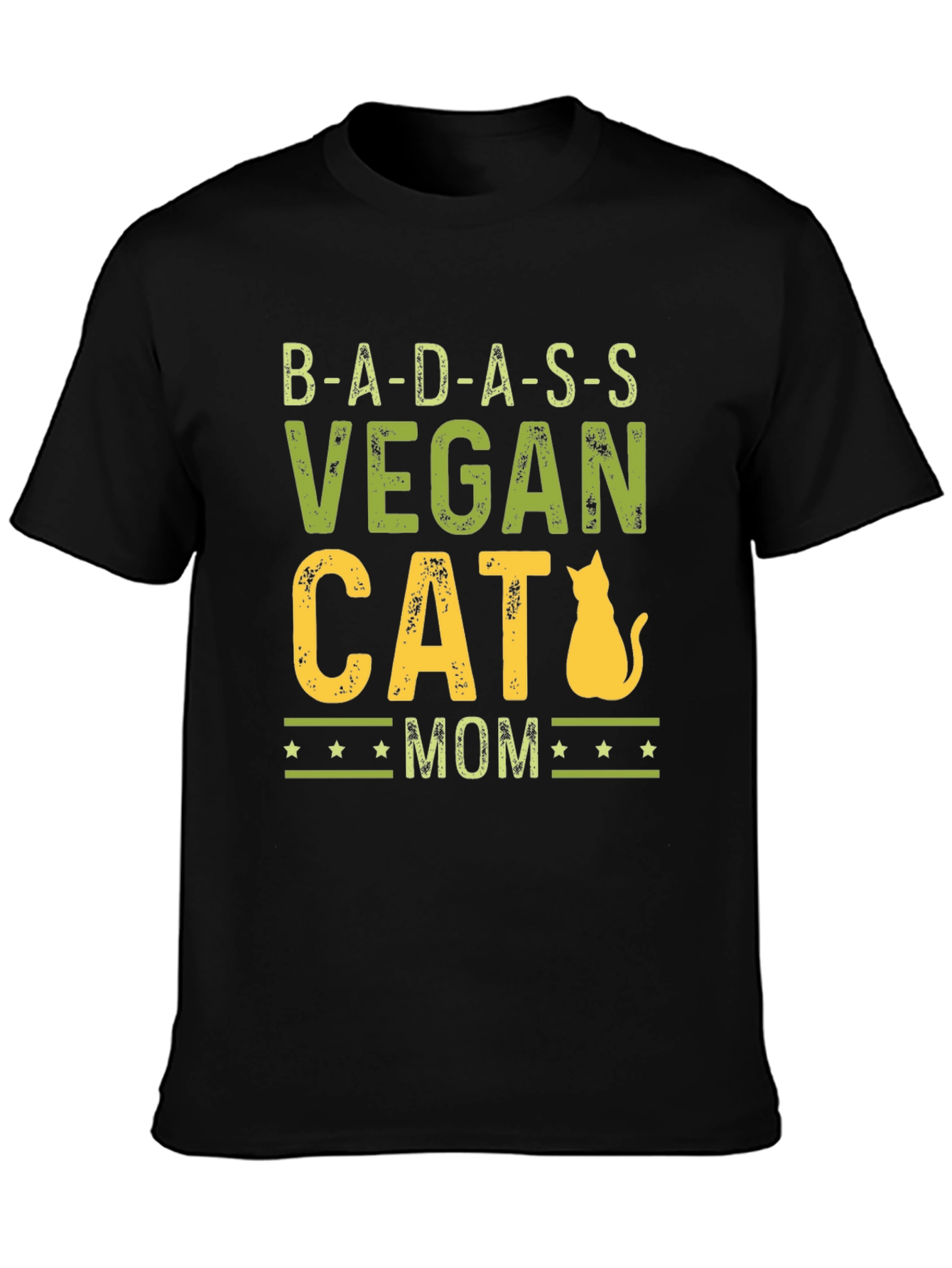 Badass Vegan Cat Mom Graphic Tee