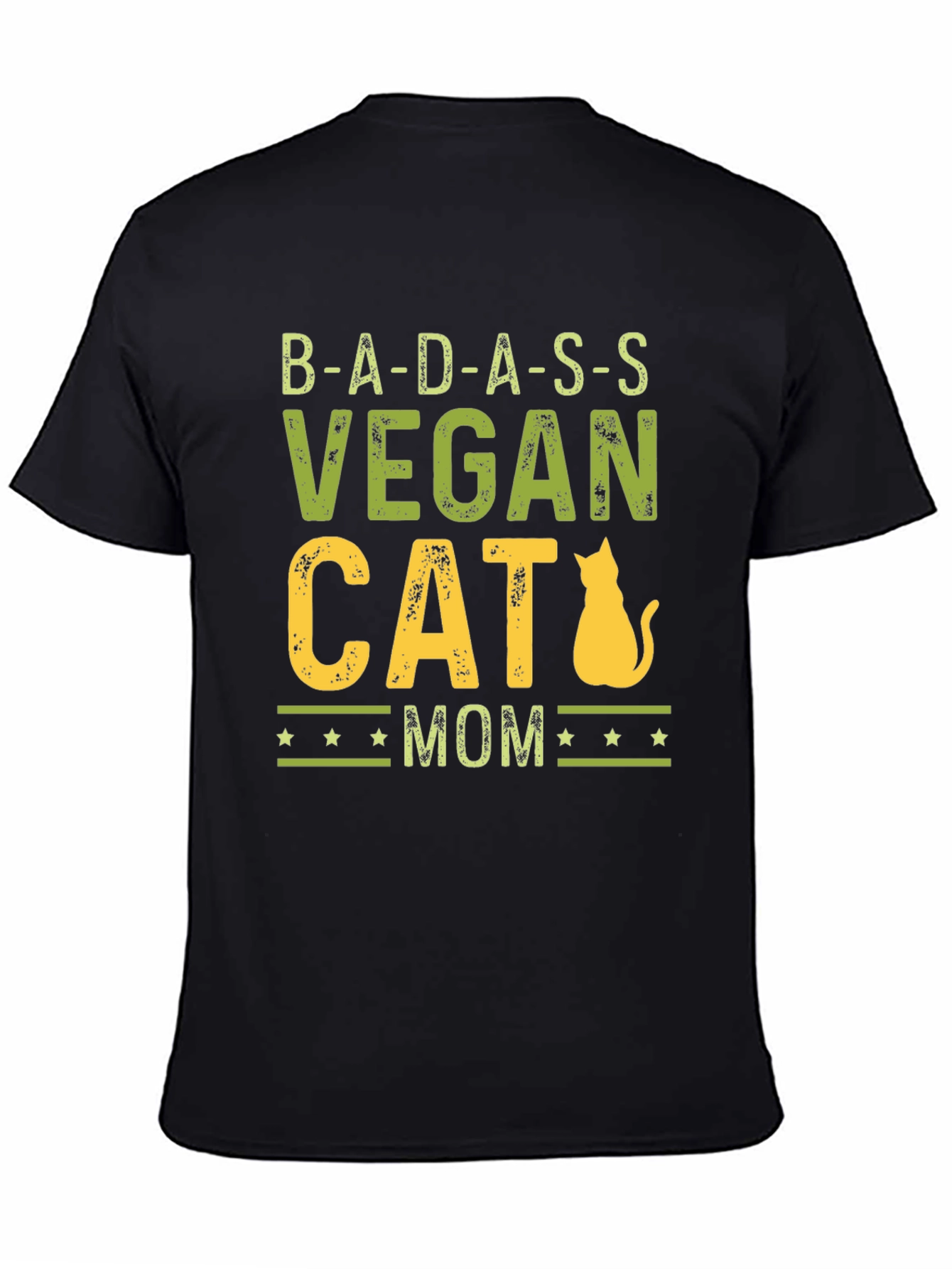 Badass Vegan Cat Mom Graphic Tee
