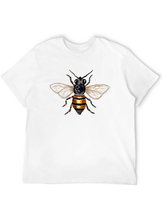 Bee Graphic T-Shirt - Black Cotton Blend