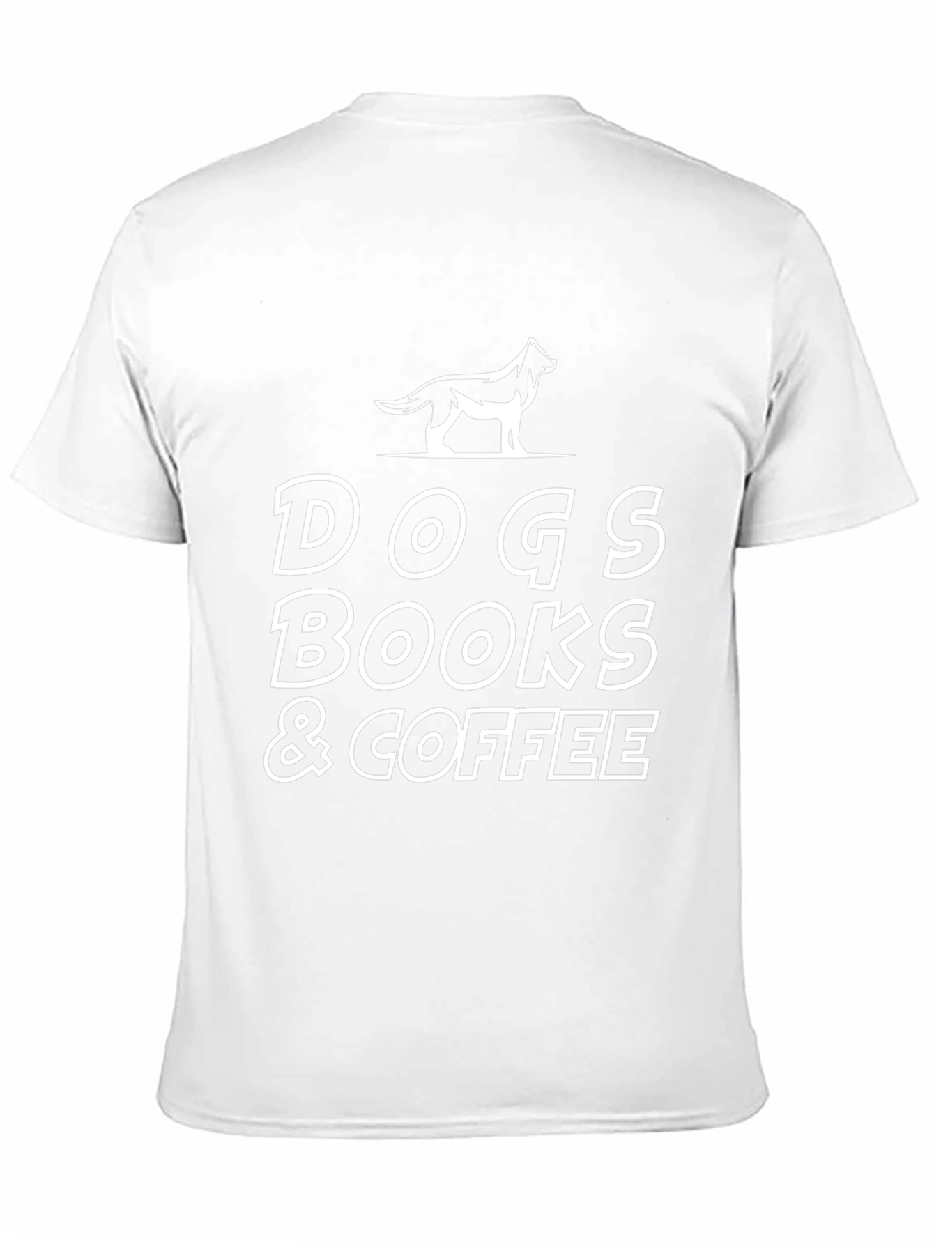 Dogs Books & Coffee Graphic T-Shirt