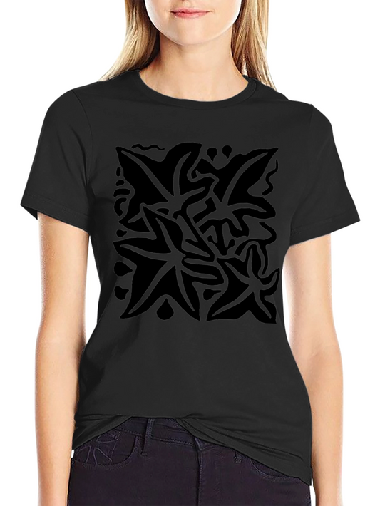 Abstract Black Starfish Graphic Tee - Mens