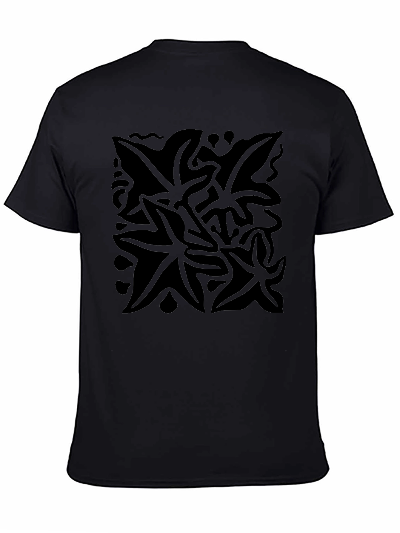 Abstract Black Starfish Graphic Tee - Mens