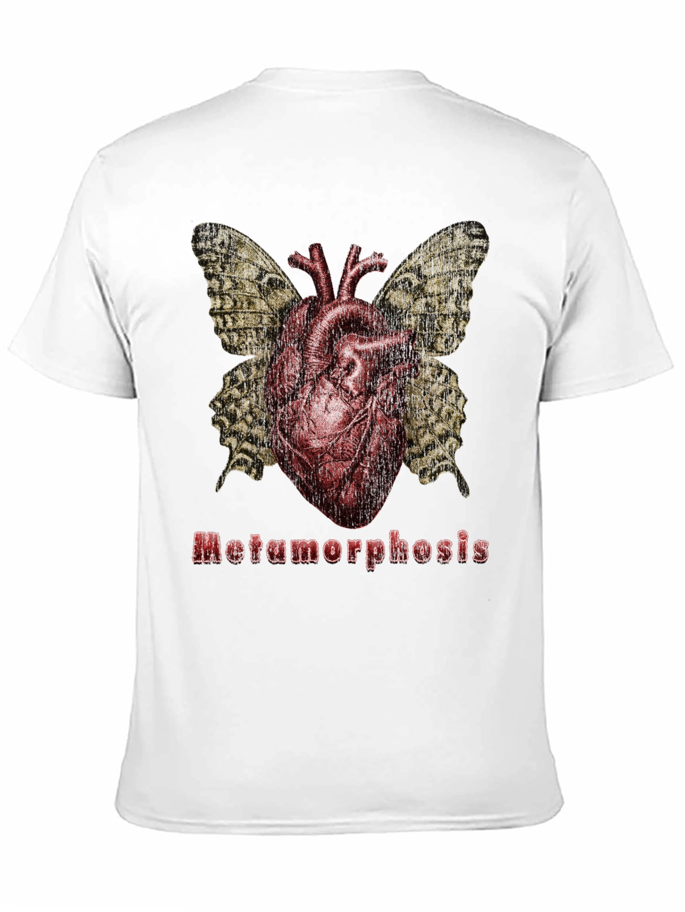 Metamorphosis Heart Butterfly Graphic T-Shirt
