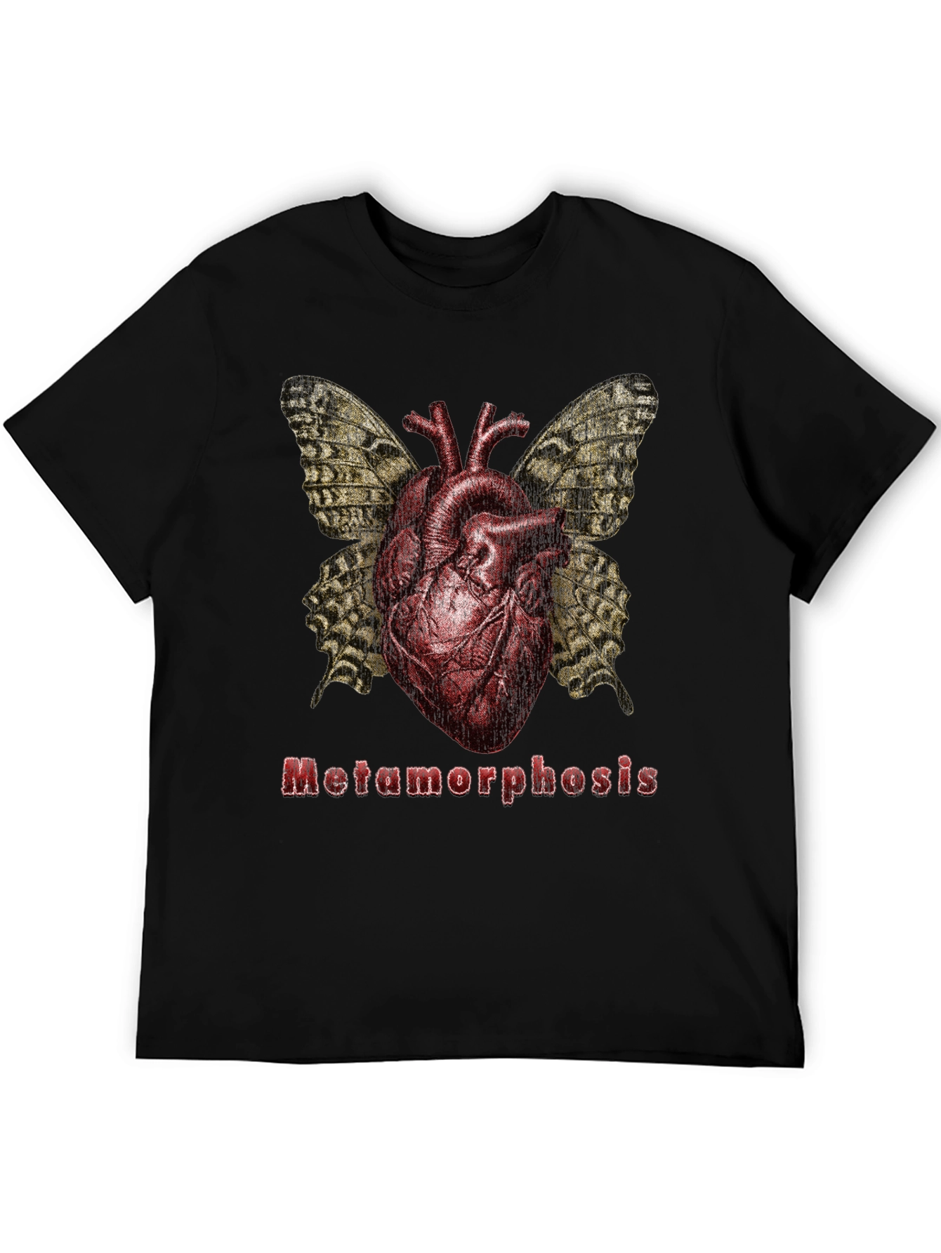 Metamorphosis Heart Butterfly Graphic T-Shirt