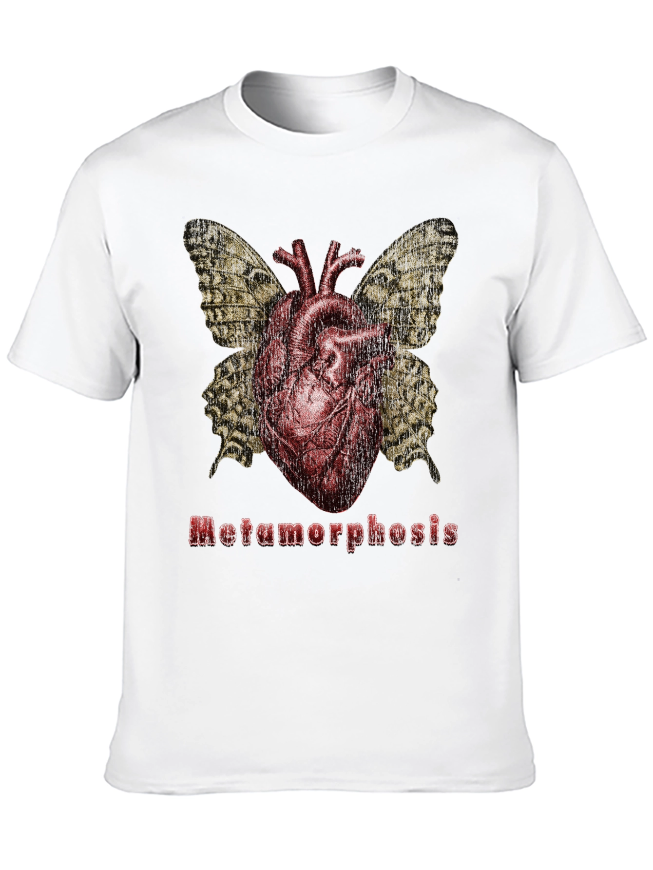 Metamorphosis Heart Butterfly Graphic T-Shirt