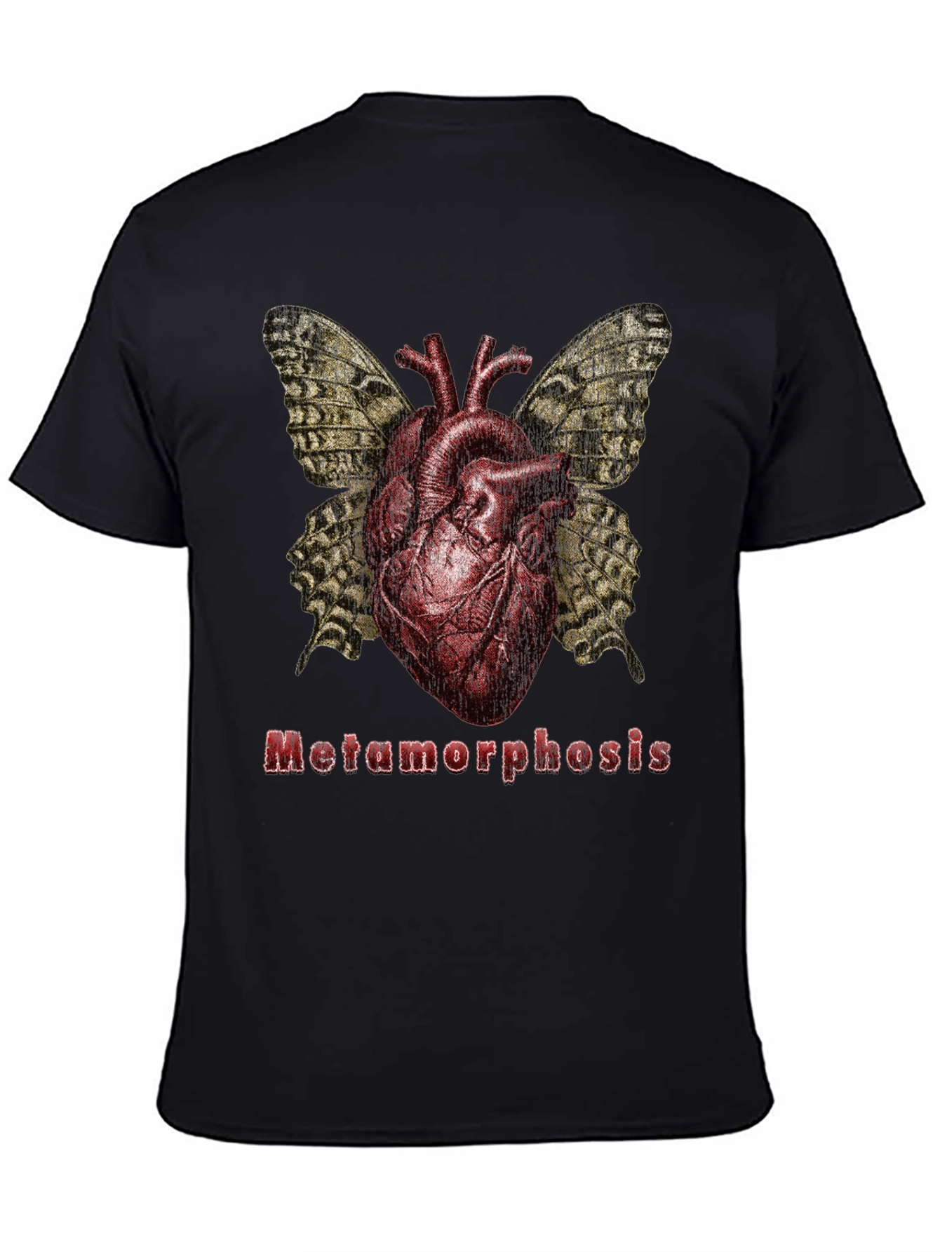 Metamorphosis Heart Butterfly Graphic T-Shirt
