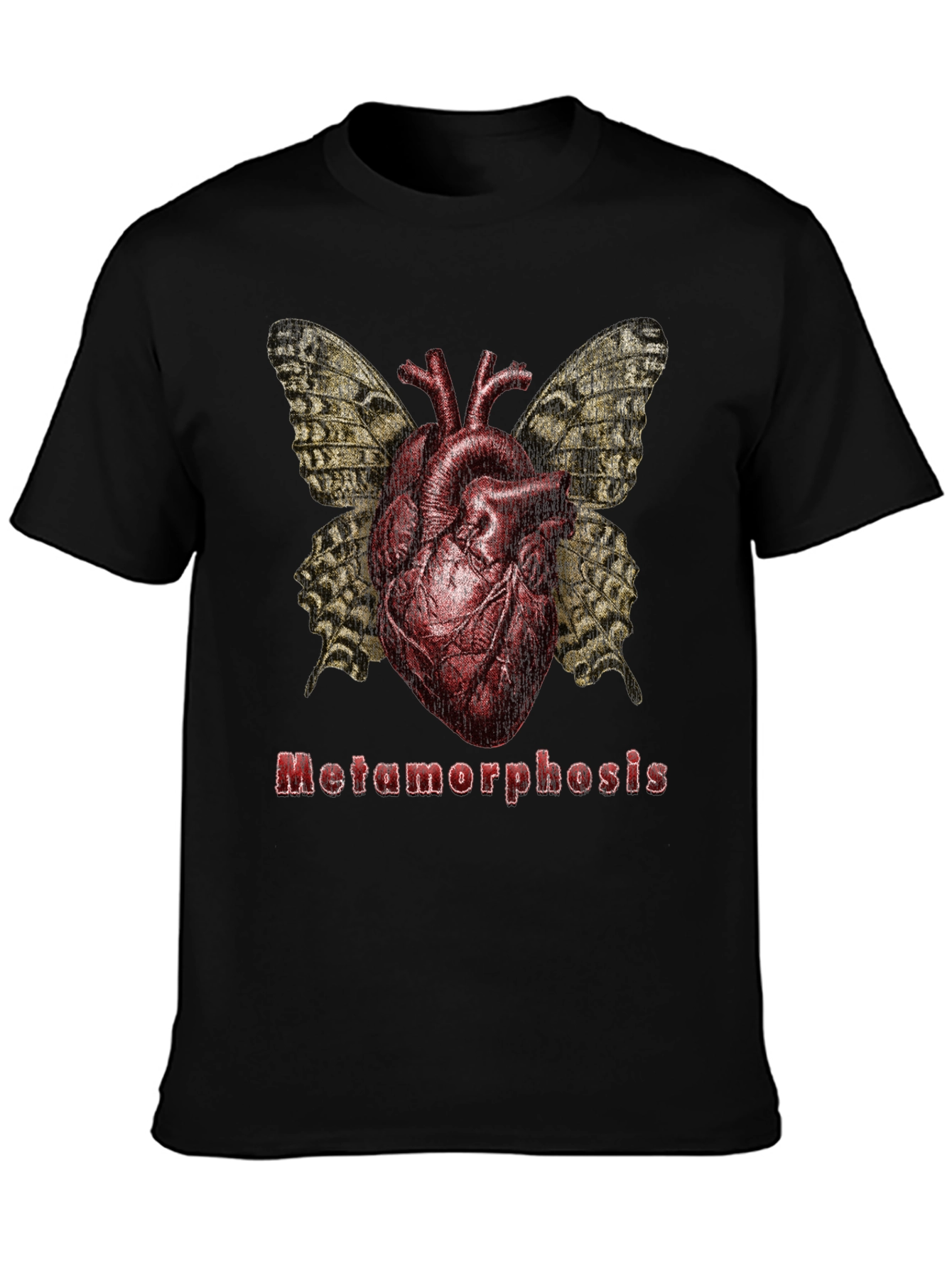 Metamorphosis Heart Butterfly Graphic T-Shirt