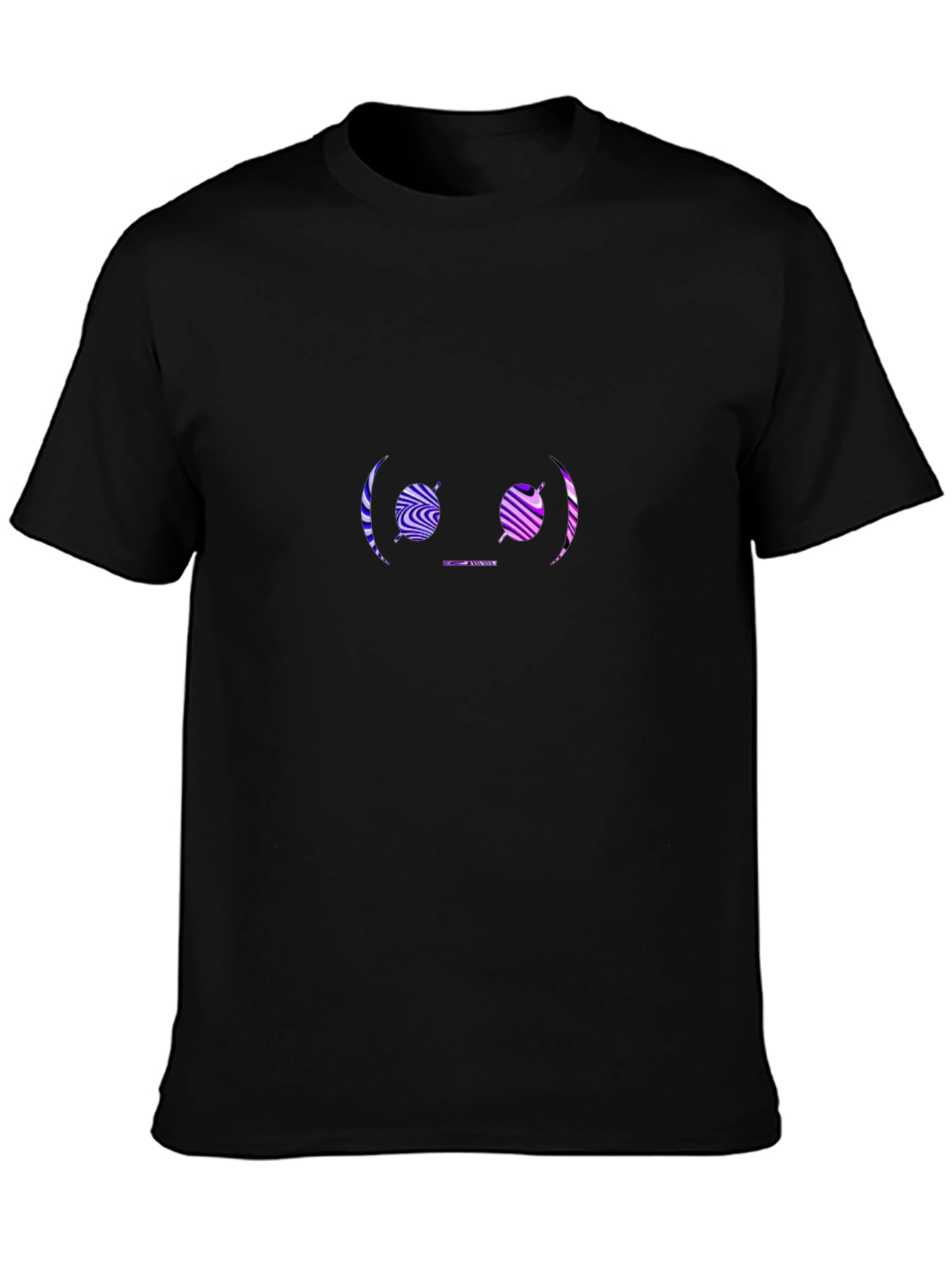 Abstract Face Graphic Tee - Black Unisex T-Shirt