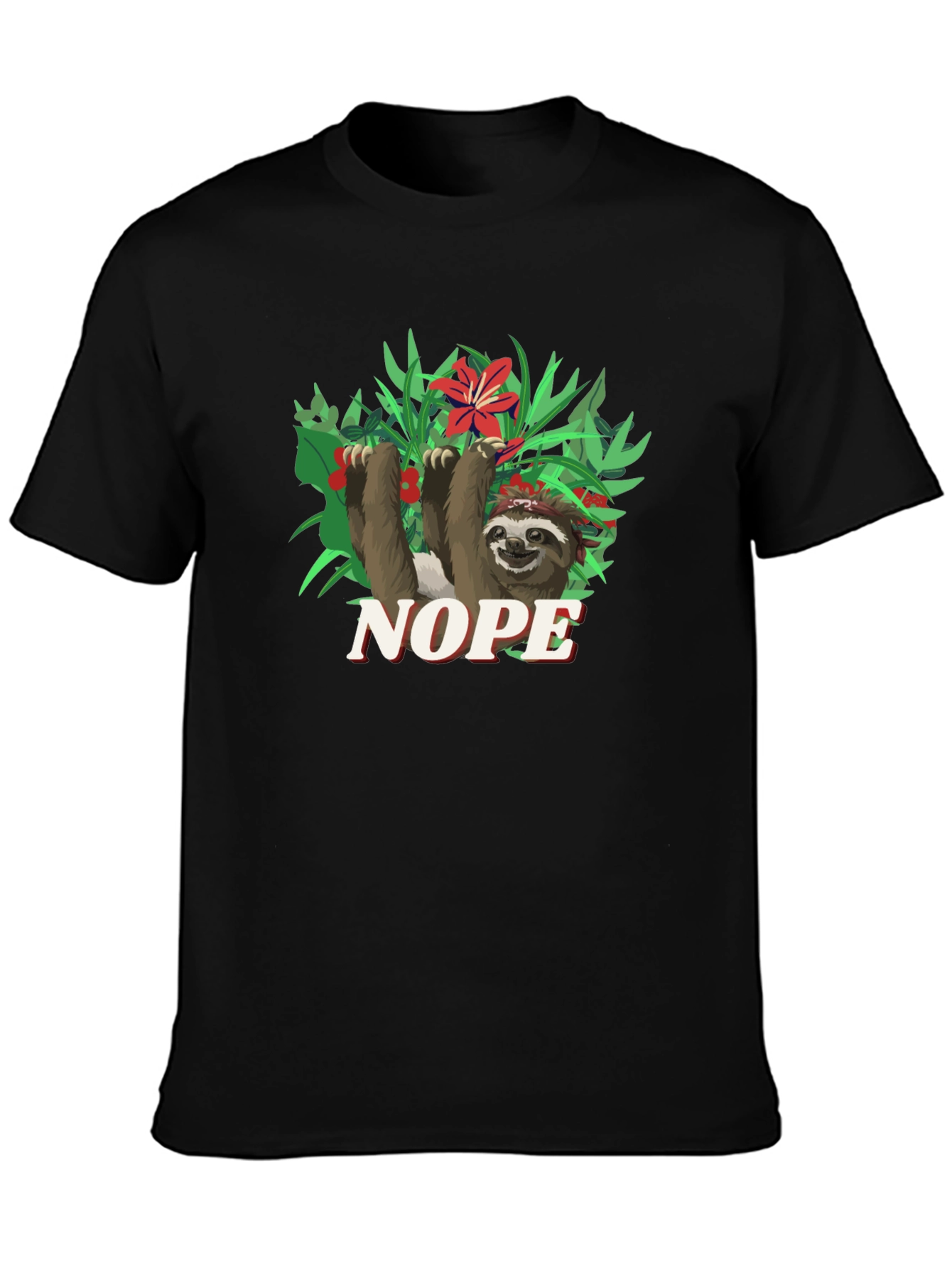 Nope Sloth Graphic Tee - Relaxed Fit