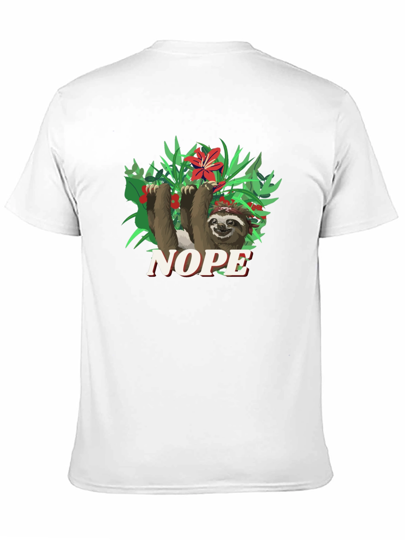 Nope Sloth Graphic Tee - Relaxed Fit
