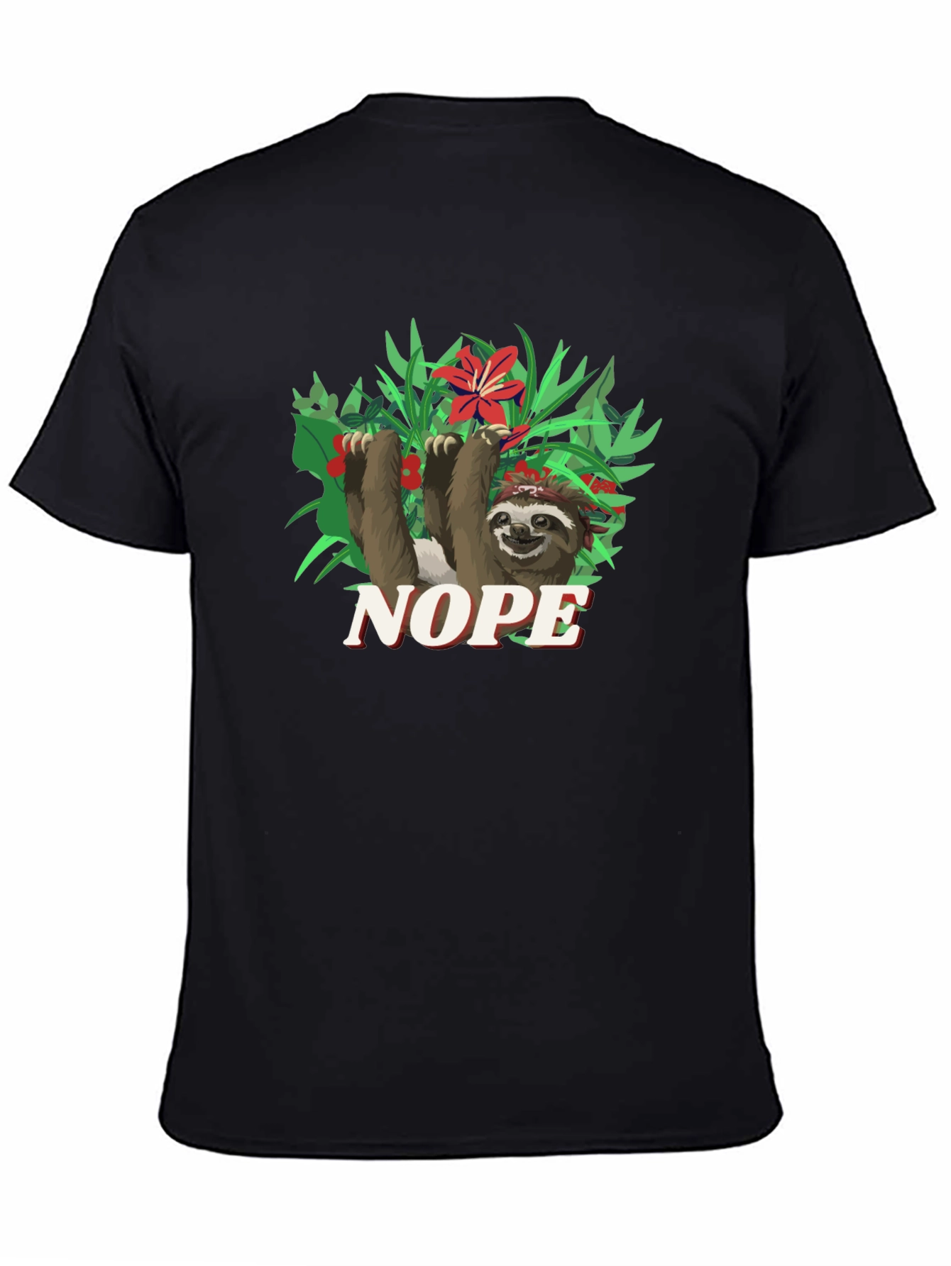 Nope Sloth Graphic Tee - Relaxed Fit