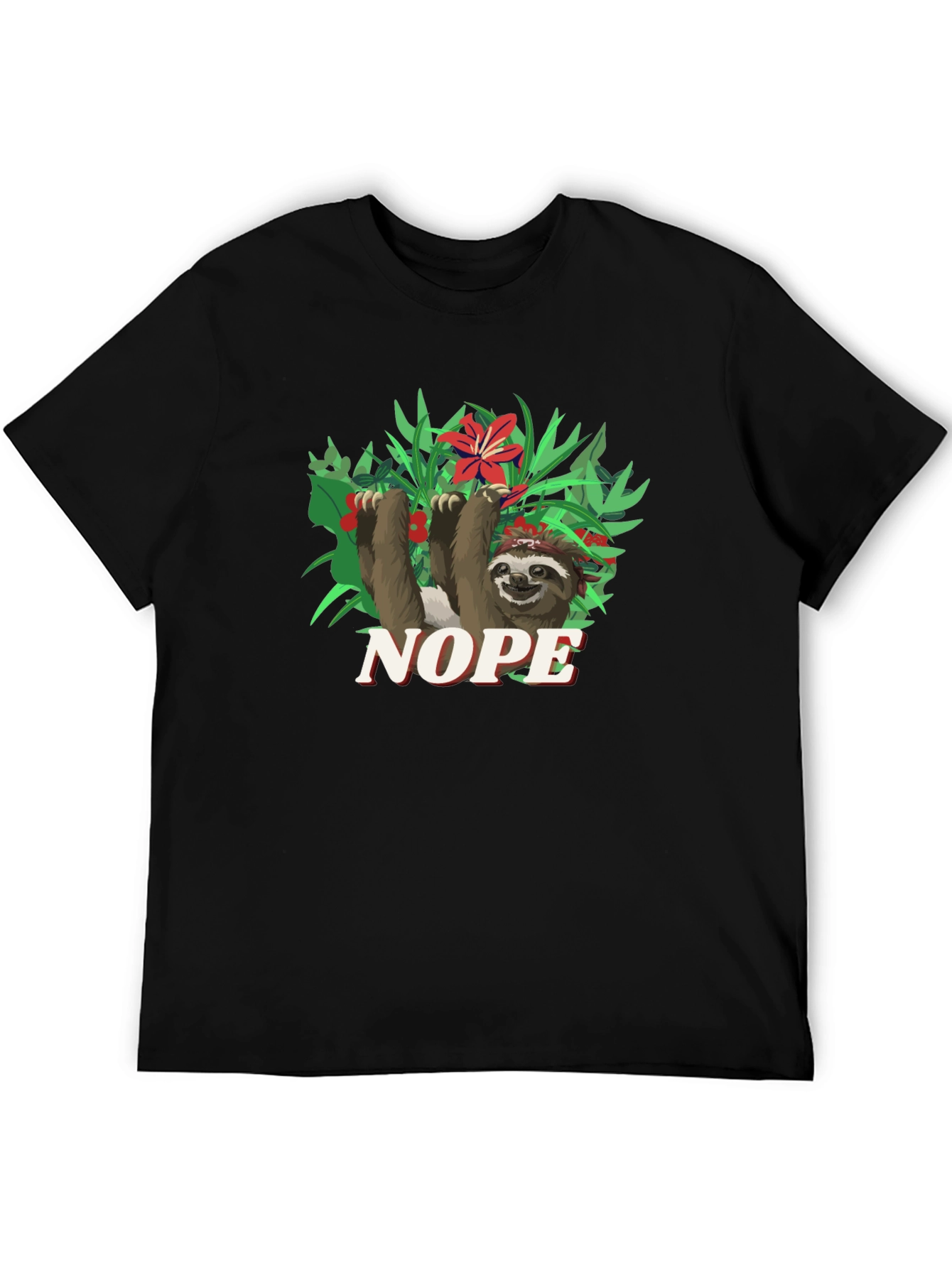 Nope Sloth Graphic Tee - Relaxed Fit