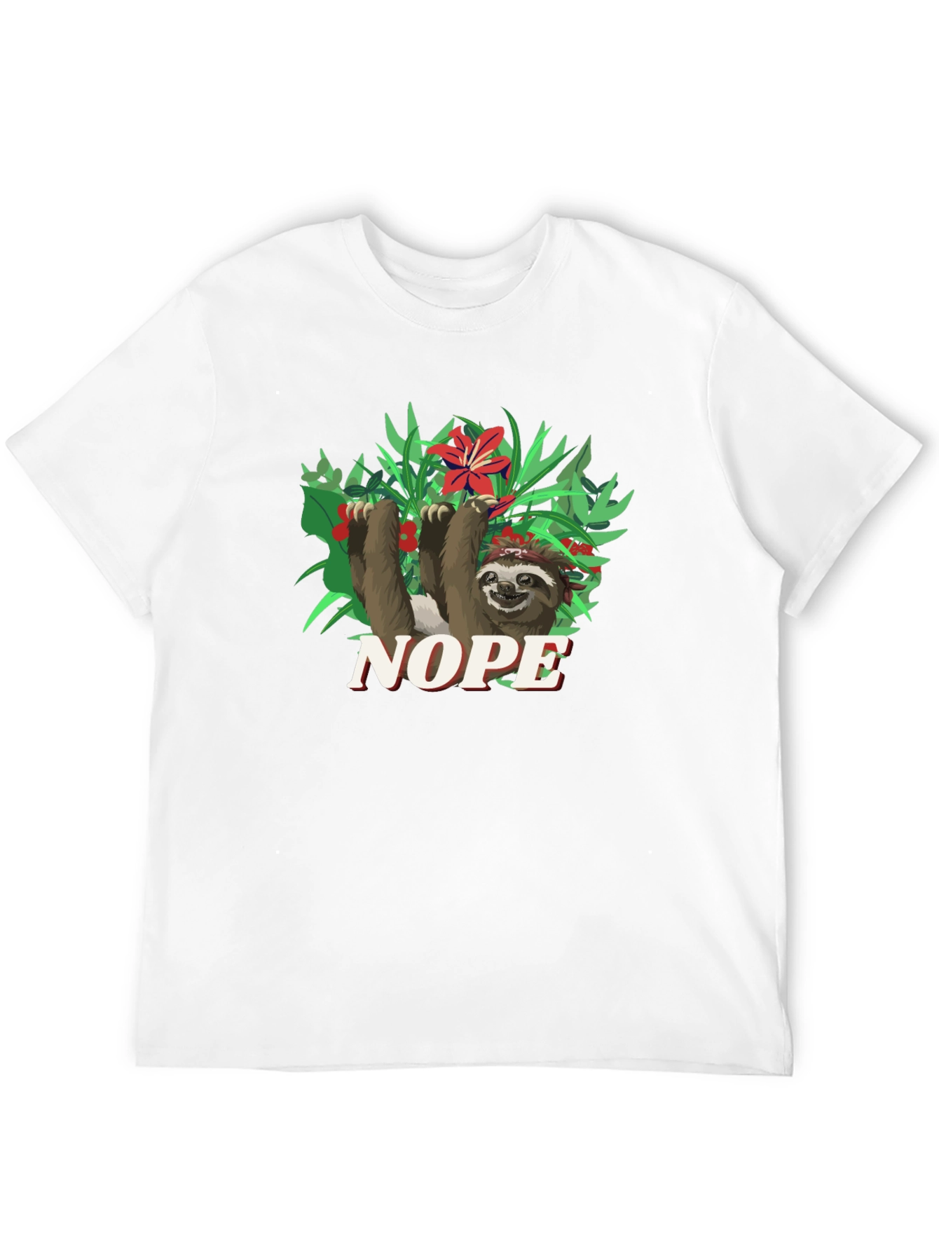Nope Sloth Graphic Tee - Relaxed Fit